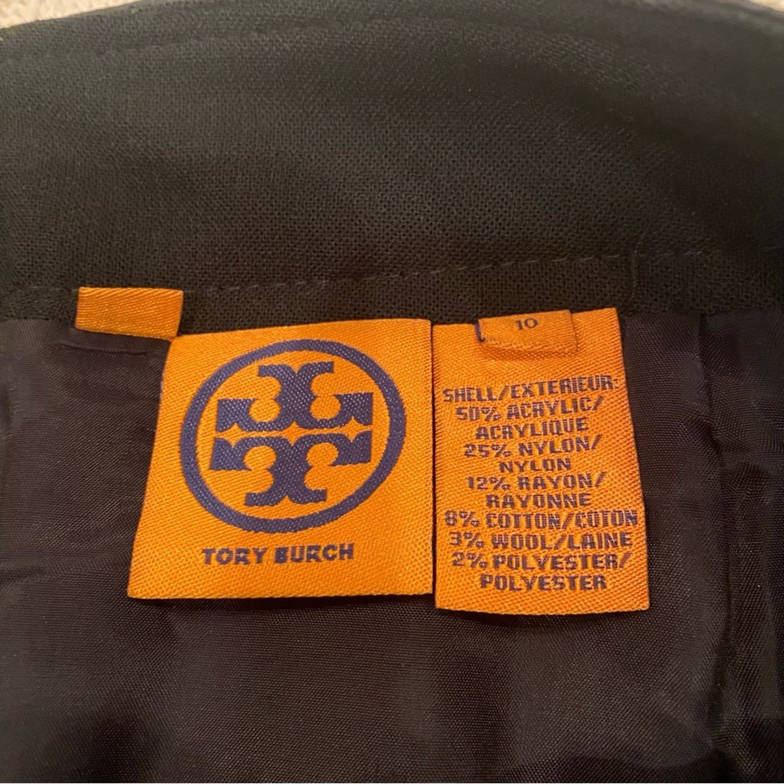 Tory Burch Tory Burch Pencil Skirt sz 10 Leather Trimmed Skirt Size 32" / US 10 / IT 46 - 6 Thumbnail