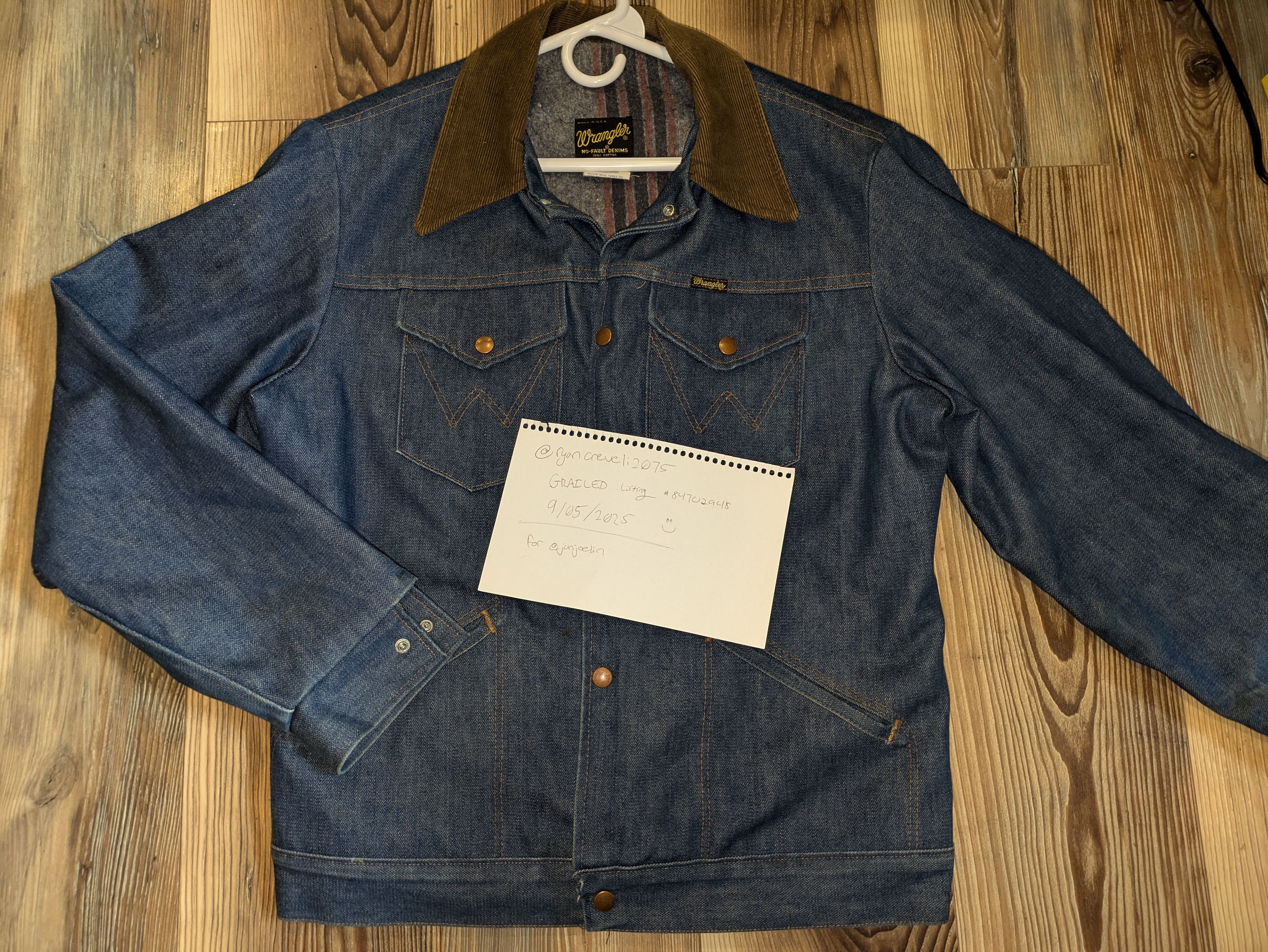 Vintage 1980's Wrangler Storm Rider Lined Denim Jacket Size US L / EU 52-54 / 3 - 14 Thumbnail