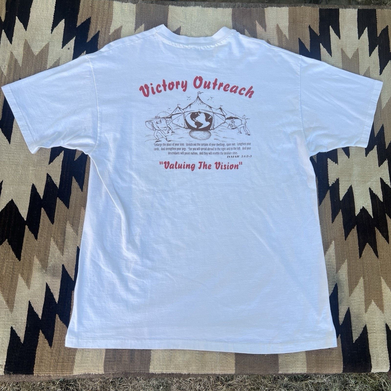 Hanes Vintage 90’s Rare Jesus T-Shirt Victory Outreach Church XL Size US XL / EU 56 / 4 - 2 Thumbnail