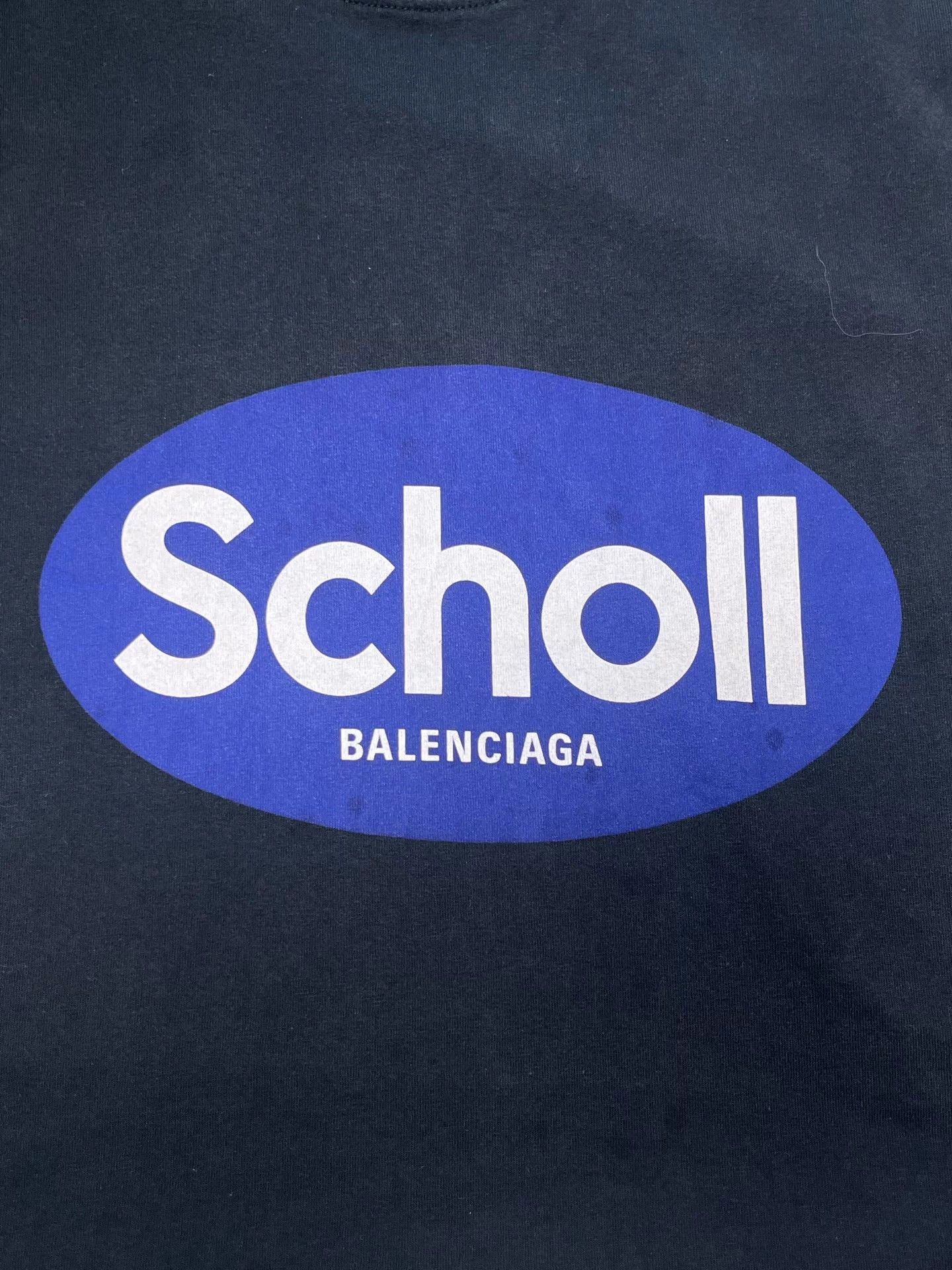 Balenciaga Balenciaga Men's Letter Print Crew Tee Black Size 3 Size US L / EU 52-54 / 3 - 3 Thumbnail