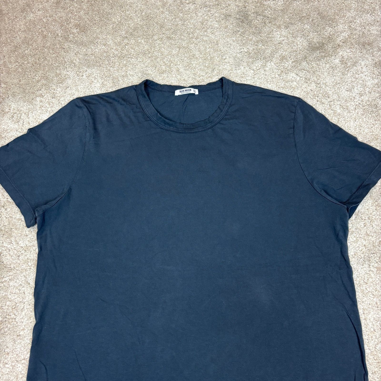 Buck Mason Buck Mason Slub Cotton Curved Hem Crew T Shirt Men's XL Size US XL / EU 56 / 4 - 2 Thumbnail
