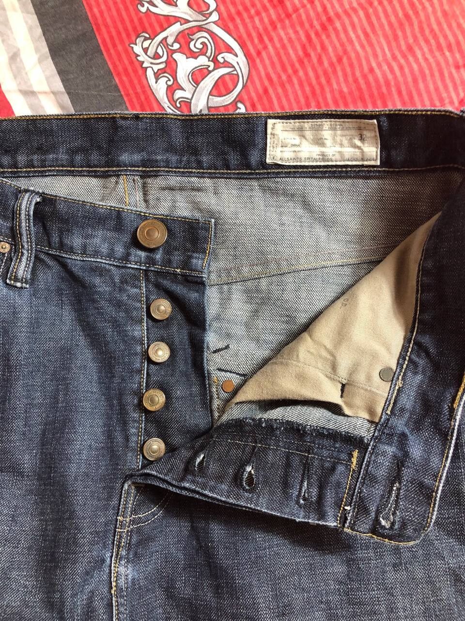 Allsaints Dirty Painted Distressed Thrashed Faded Baggy Jeans Y2K Size US 32 / EU 48 - 16 Thumbnail