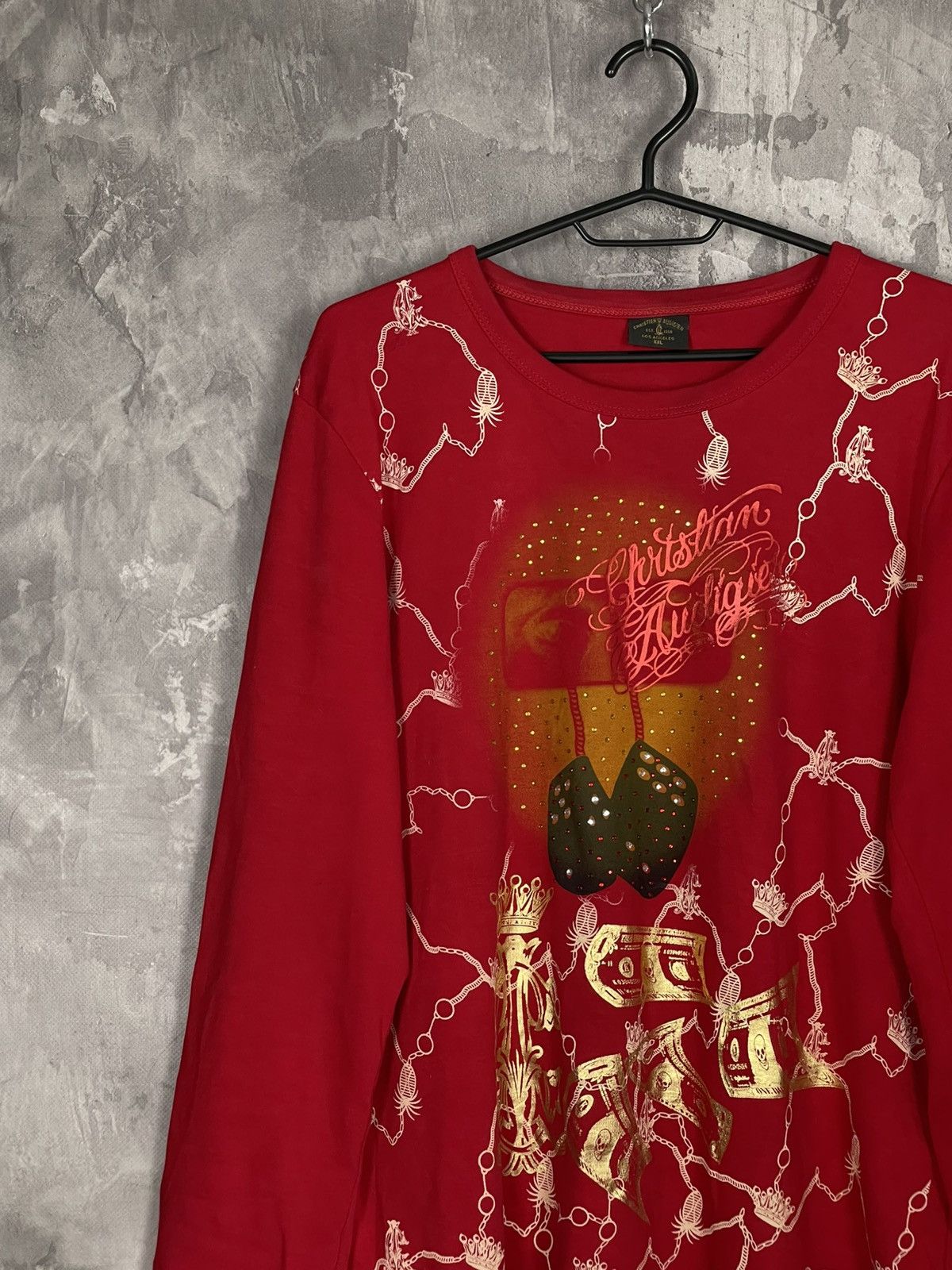 Ed Hardy × Vintage Vintage 00s Christian Audigier Printed Long sleeve T shirt Size XXL / US 16-18 / IT 52-54 - 3 Thumbnail