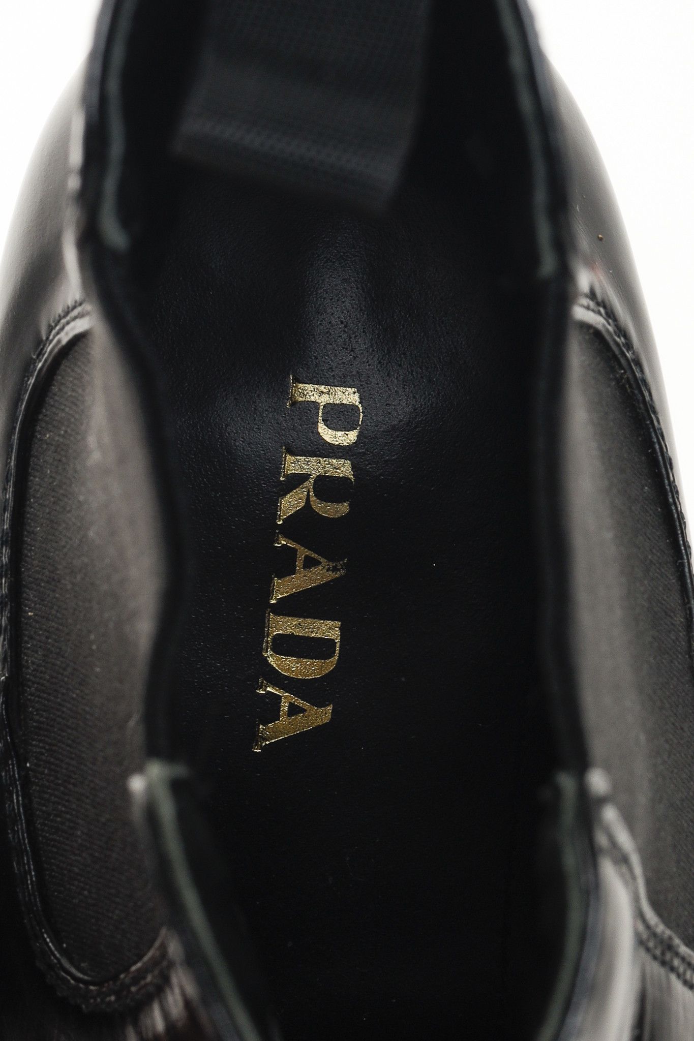 Prada Prada Black Brogue Chelsea Boots Size US 5.5 / IT 35.5 - 9 Thumbnail