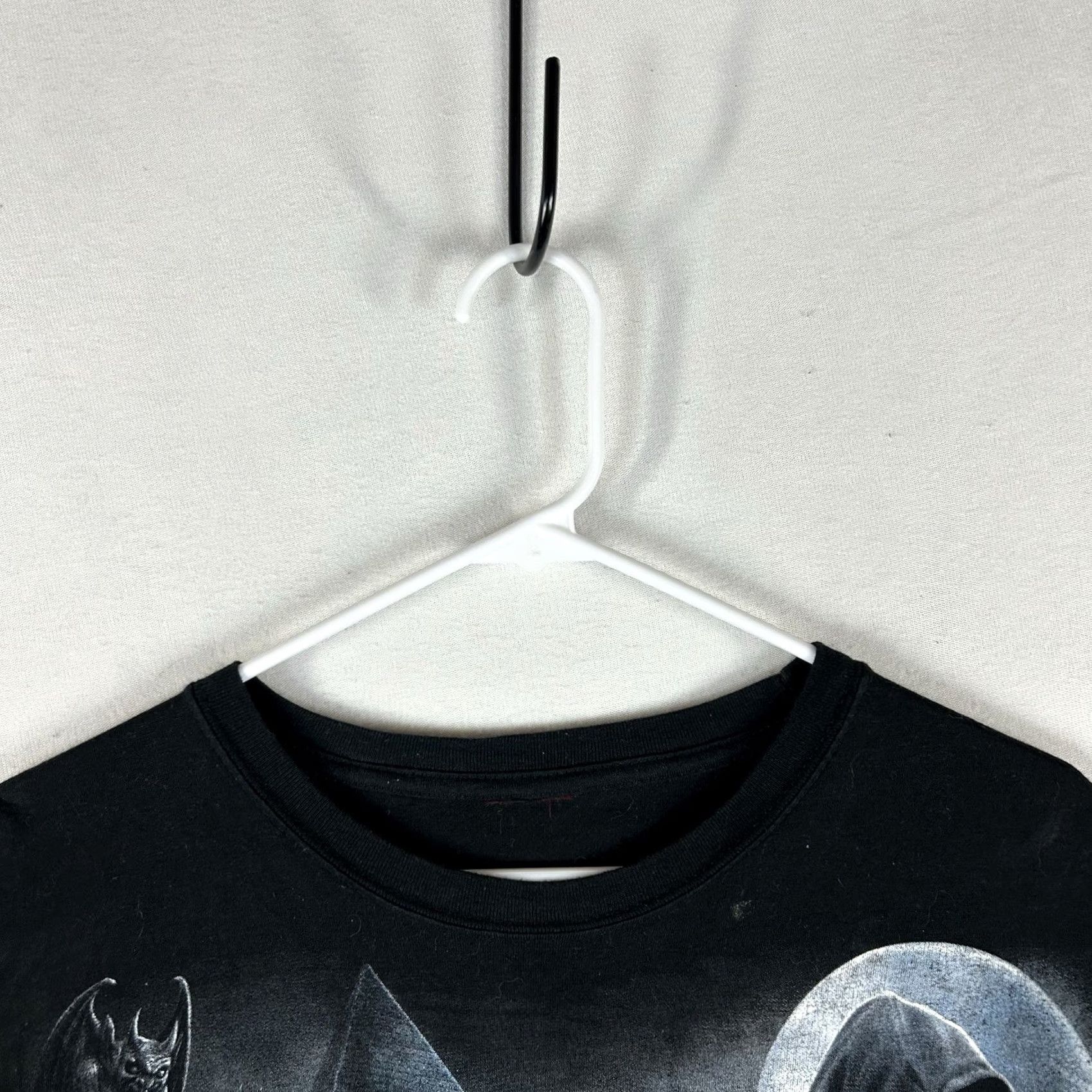 Vintage Spiral Direct Graphic Print T-shirt Mens Large Biker Motorcycle Skull Black Tee Size US L / EU 52-54 / 3 - 2 Thumbnail