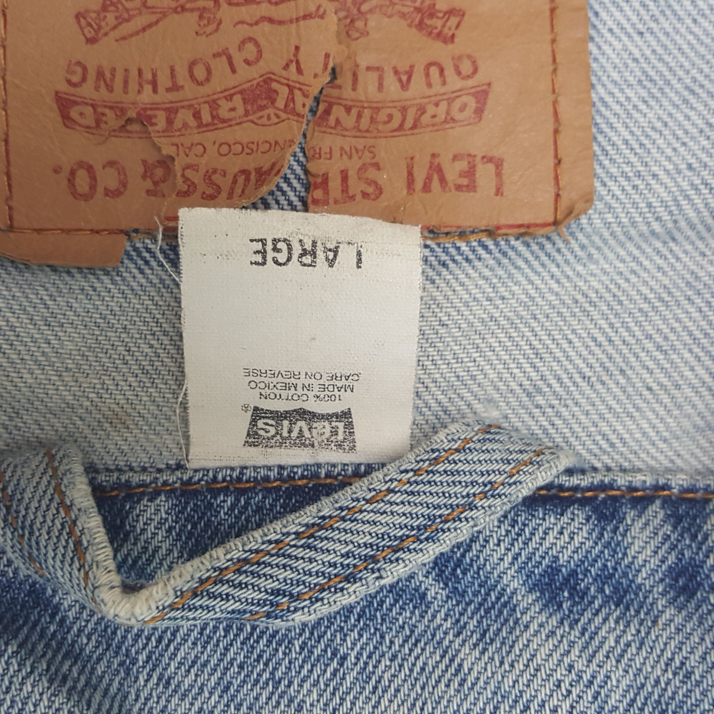 Levi's × Vintage Vintage Levis Denim X Custom Art Jamiroquai Jacket Size US L / EU 52-54 / 3 - 6 Thumbnail