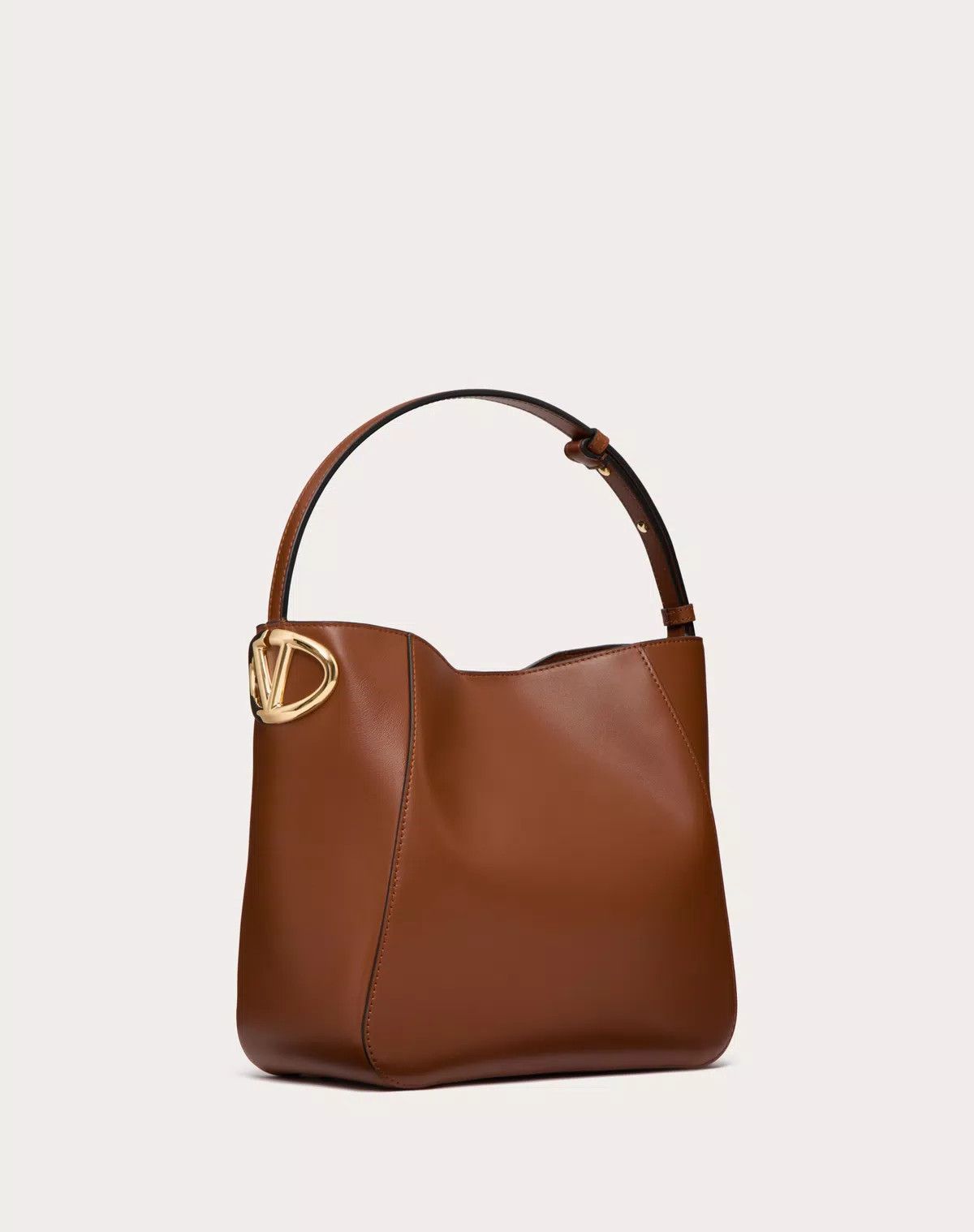 Valentino oc11z0725 Size:OS/Shopping Bag In Nappa Calfskin in Brown Size ONE SIZE - 2 Thumbnail
