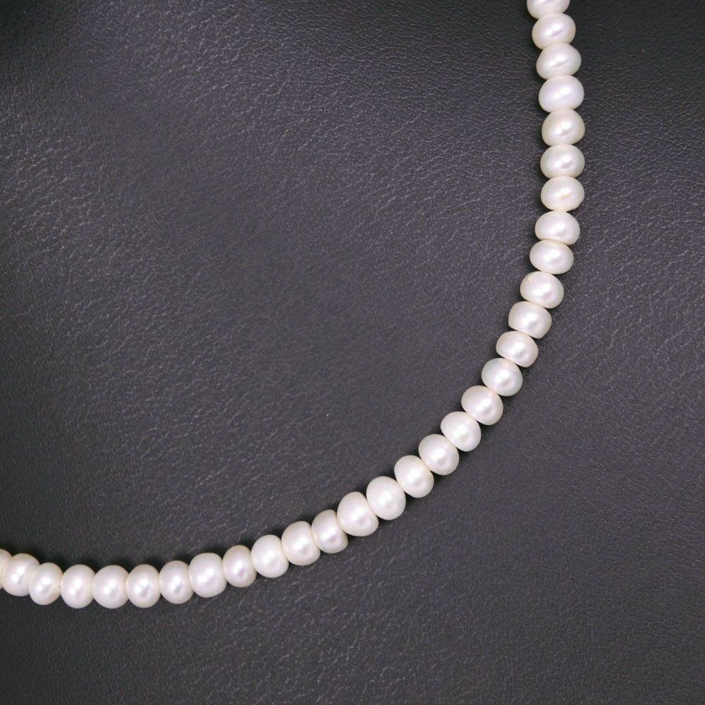 image of Other Silver Pearl Necklace in White, Women's