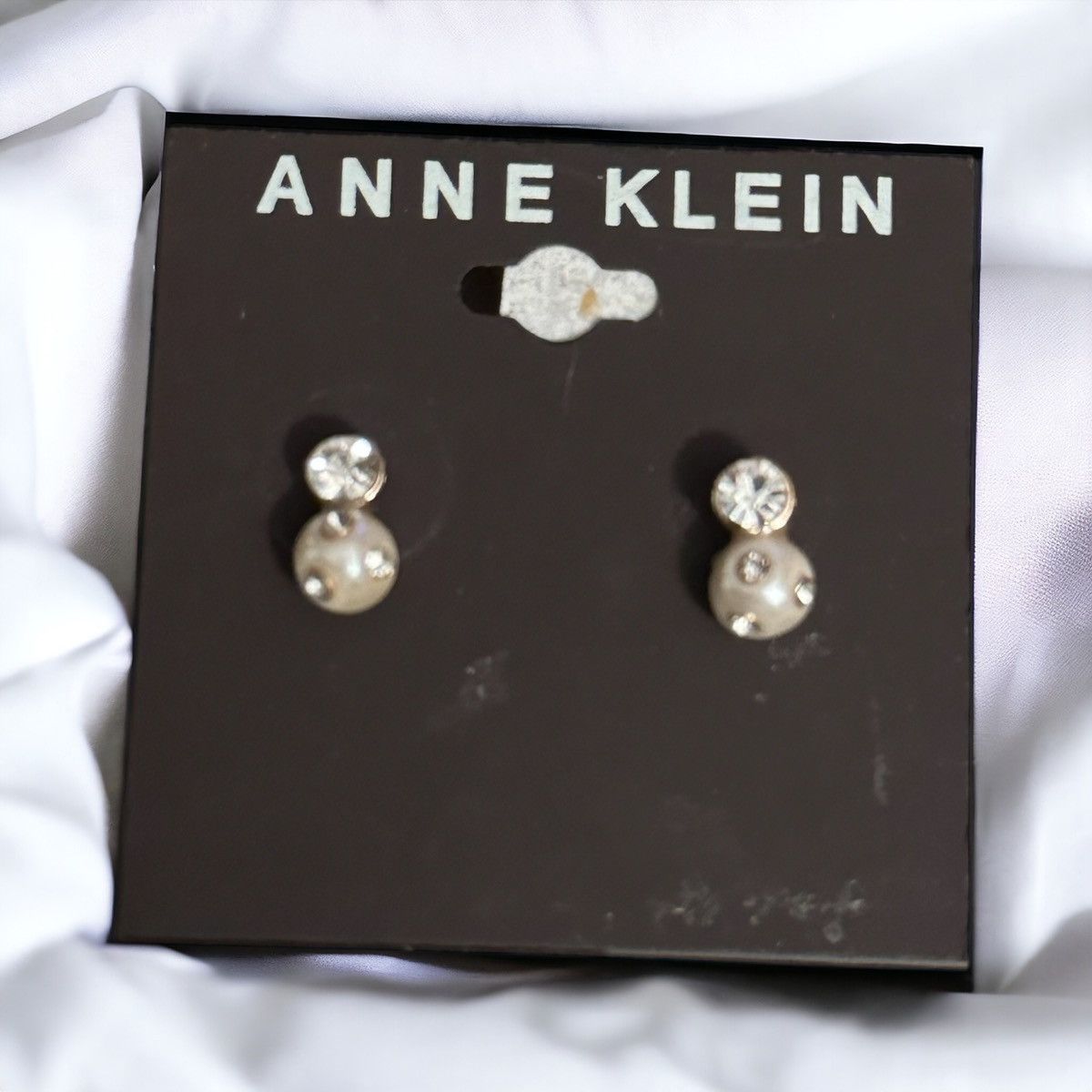 Anne Klein Anne Klein rhinestone pearl drop post earrings Size ONE SIZE - 1 Thumbnail