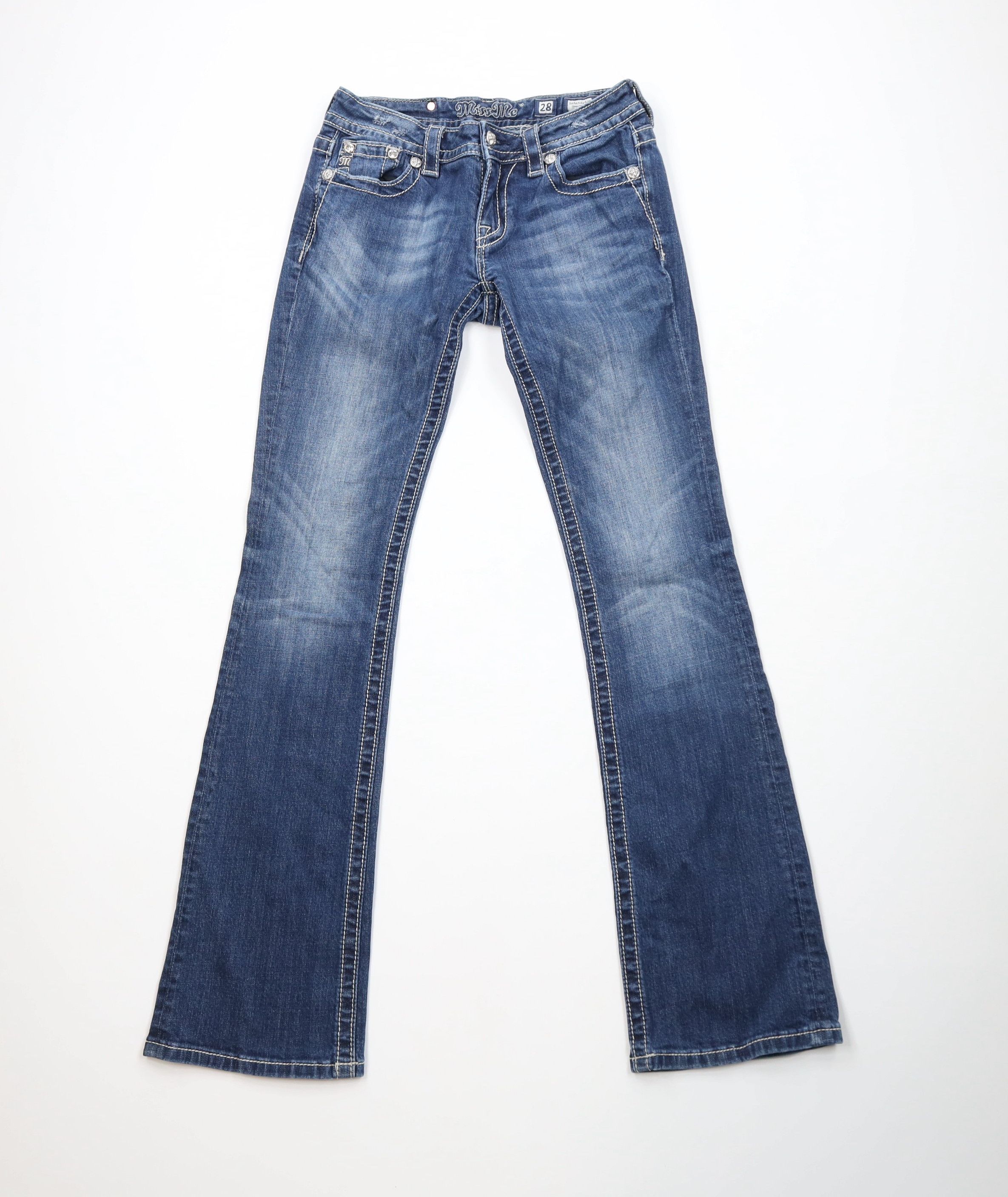 Miss Me Miss Me Stitch Stretch Signature Rise Bootcut Denim Jeans Size 28" / US 6 / IT 42 - 1 Thumbnail
