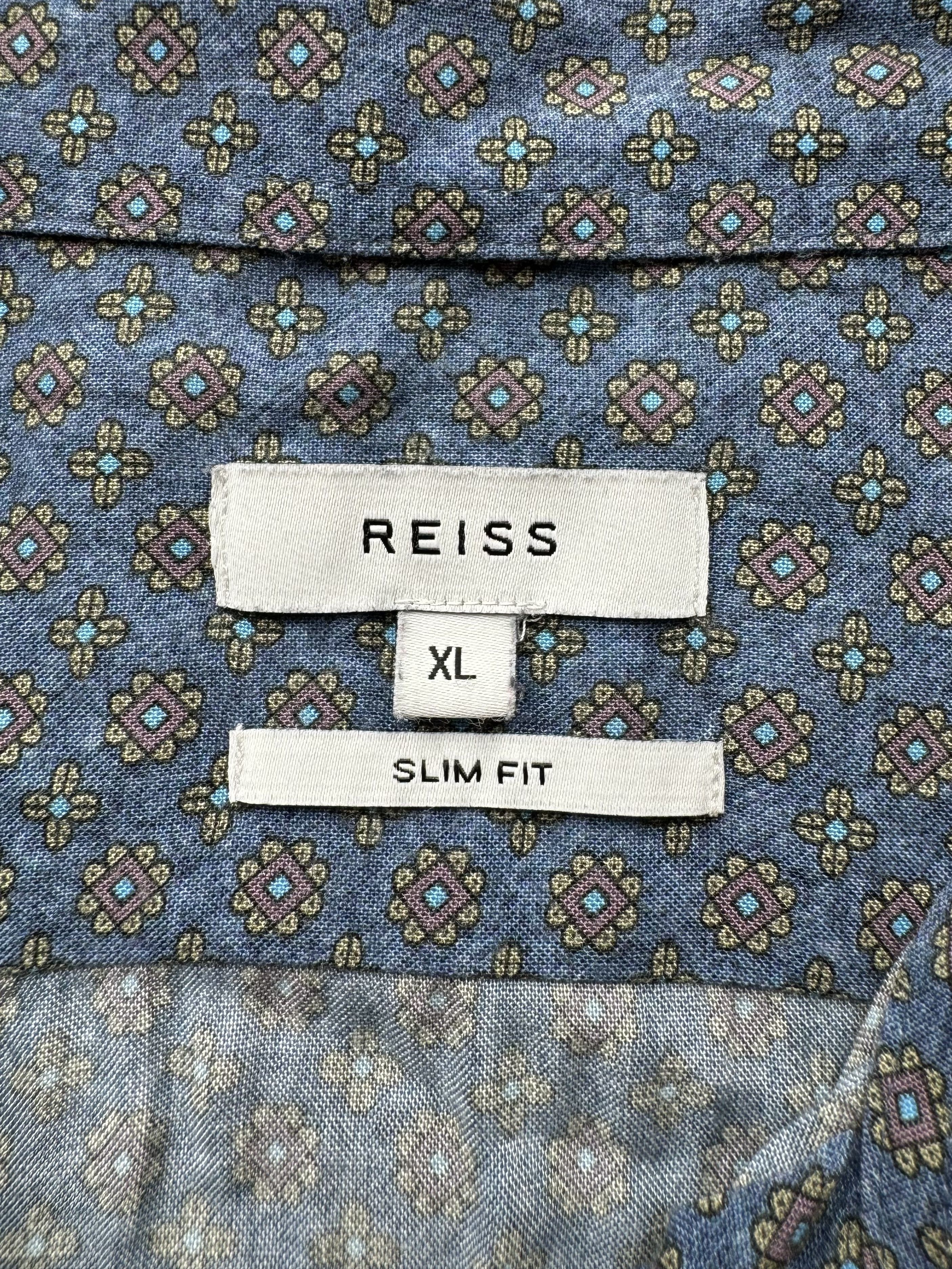 Reiss Reiss Printed Slim Fit Shirt Long Sleeve (461) Size US XL / EU 56 / 4 - 4 Thumbnail