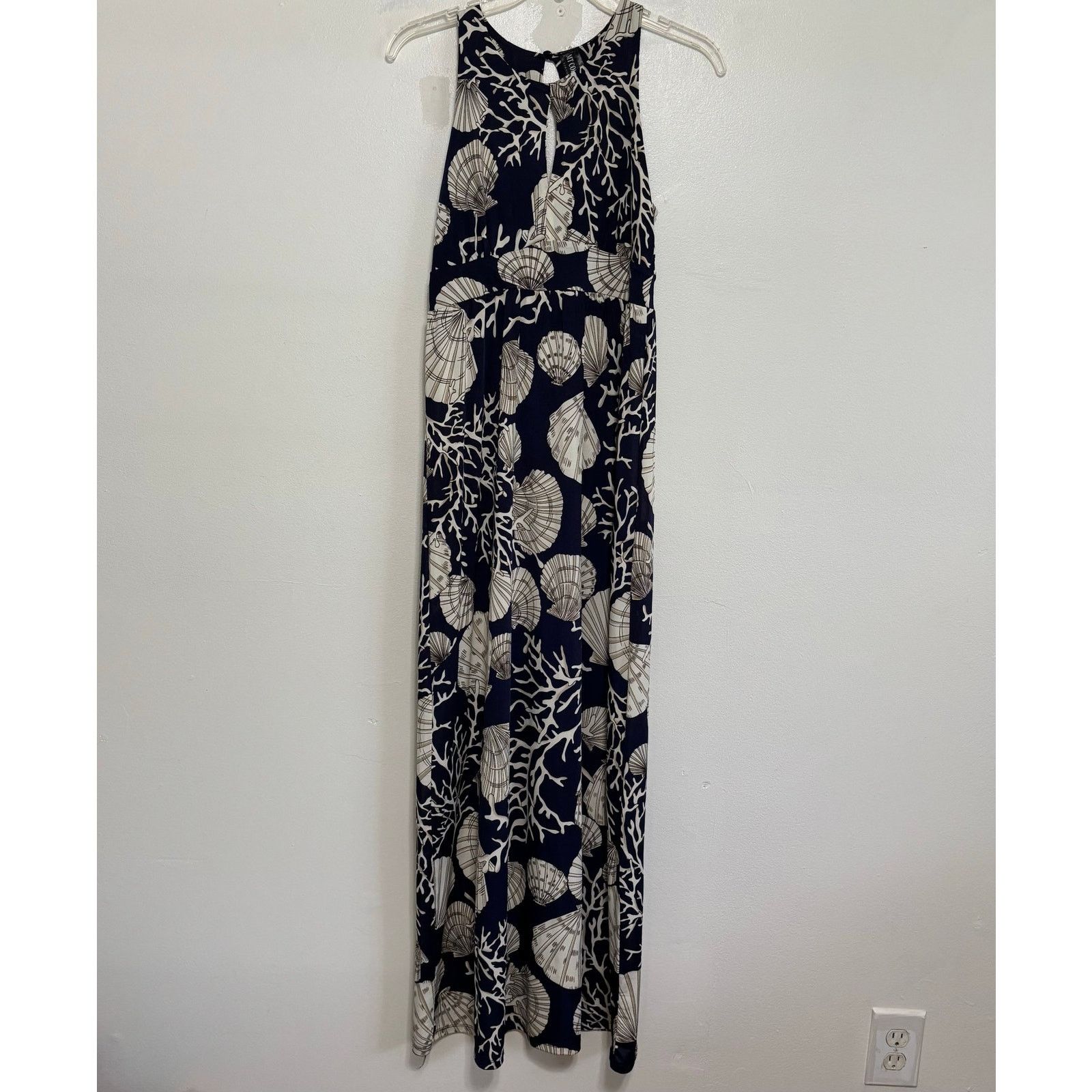 Other MT COLLECTION Navy Blue Nautical Print Maxi Dress Size Small Size S / US 4 / IT 40 - 1 Thumbnail