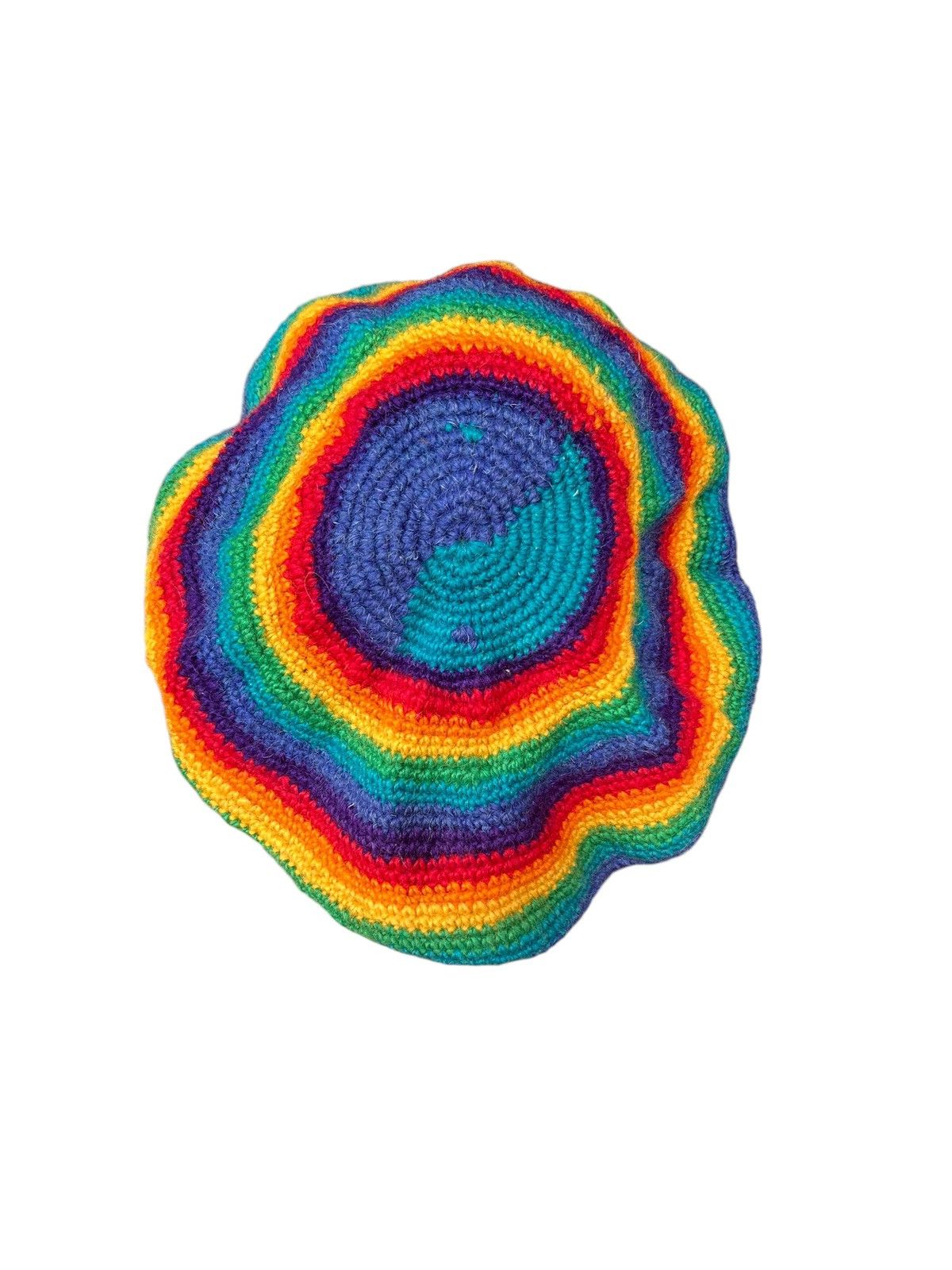 Japanese Brand × Kapital × Vintage Rare Natraj Hippies Style Crochet Knitted Big Hats Size ONE SIZE - 8 Thumbnail