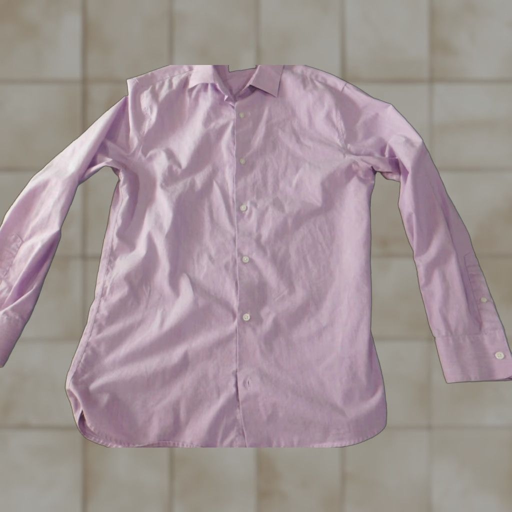 Vintage Fairlane Mens Shirt Medium Purple Button-Up Slim Classic Canvas Cotton Size US M / EU 48-50 / 2 - 1 Thumbnail