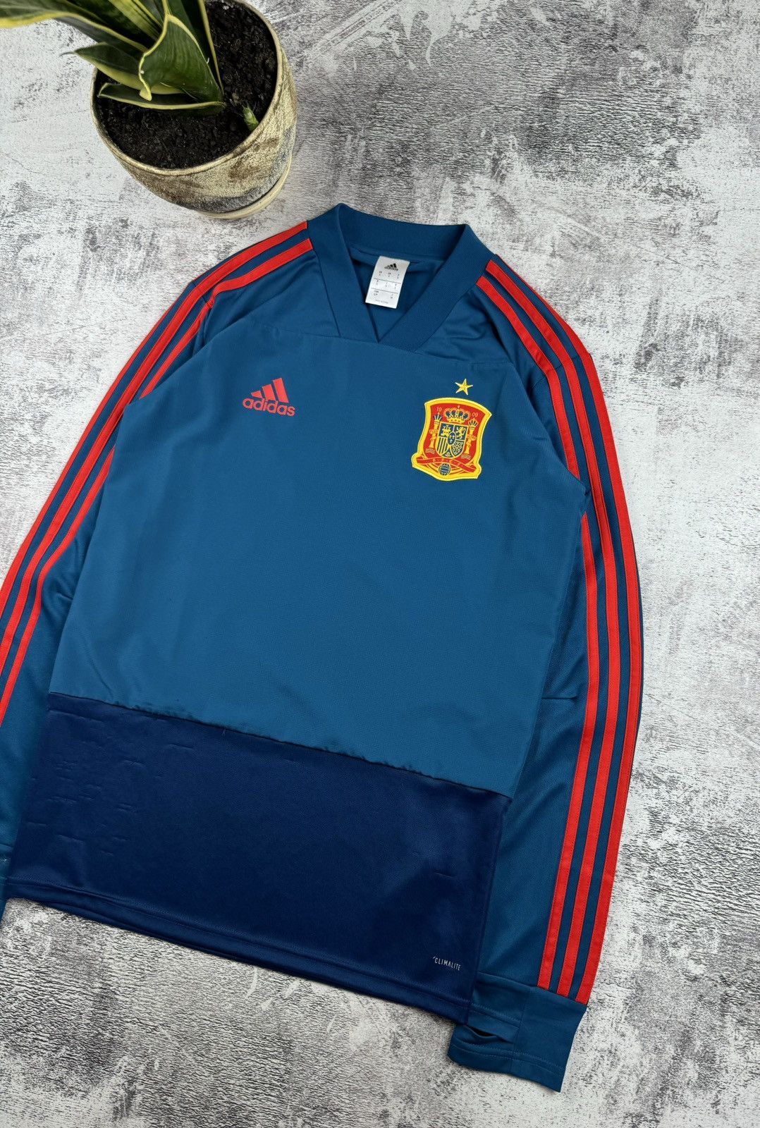 Adidas Espana Spain 2016/2017 Adidas Longsleeve Nylon T-Shirt Size US S / EU 44-46 / 1 - 4 Thumbnail
