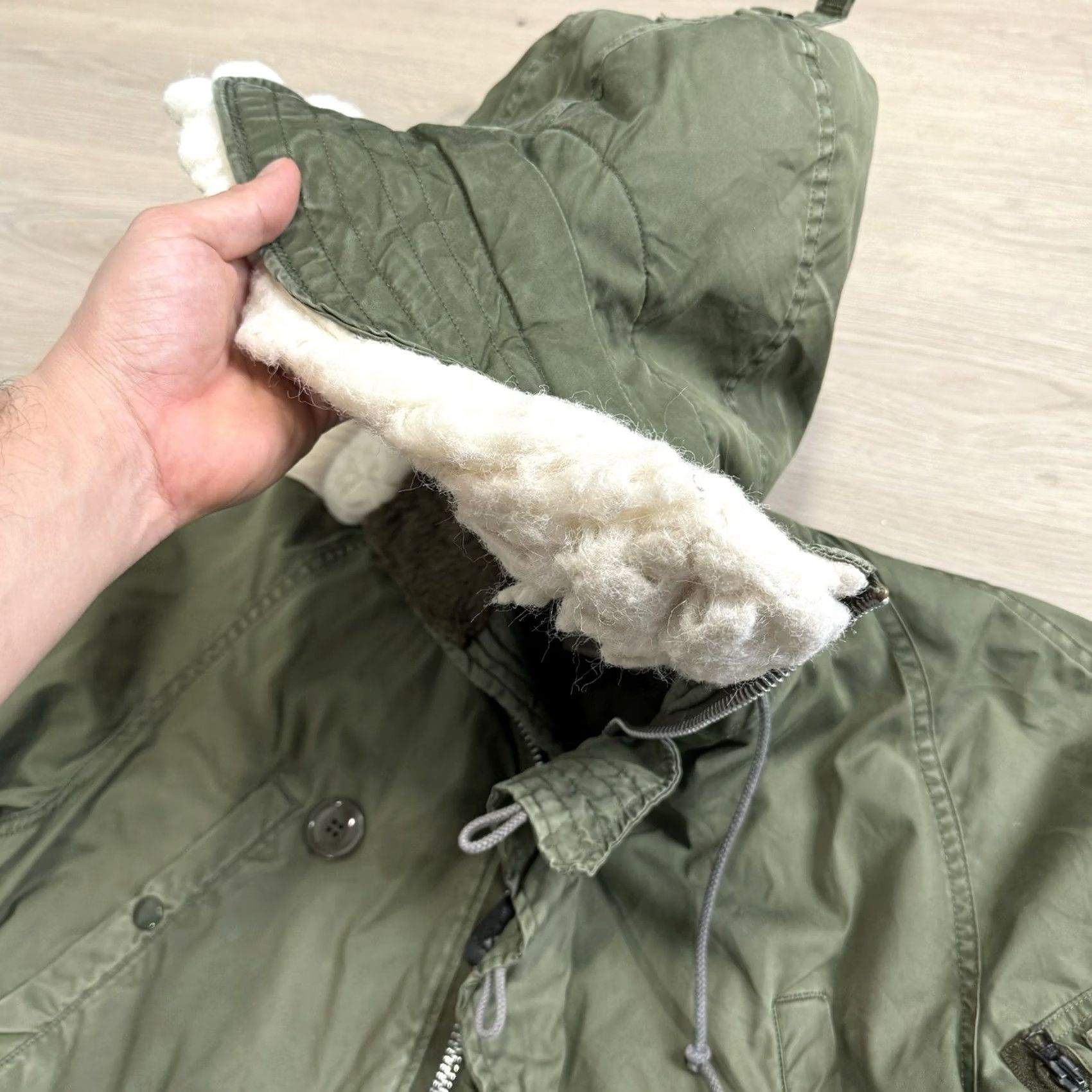 Schott VINTAGE SCHOTT USAF Military Cold Weather Parka N-3B Coat Men’s Small Green Hooded Zipper Slim Fit Regular Size S Size US S / EU 44-46 / 1 - 6 Thumbnail