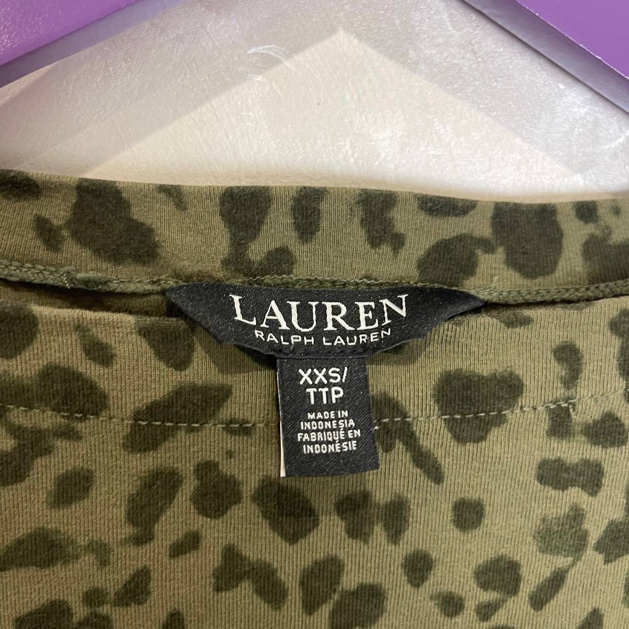 Polo Ralph Lauren Lauren Ralph Lauren Leopard Print Top Lace-Up Detail XXS Size XXS / US 00 / IT 34 - 2 Thumbnail