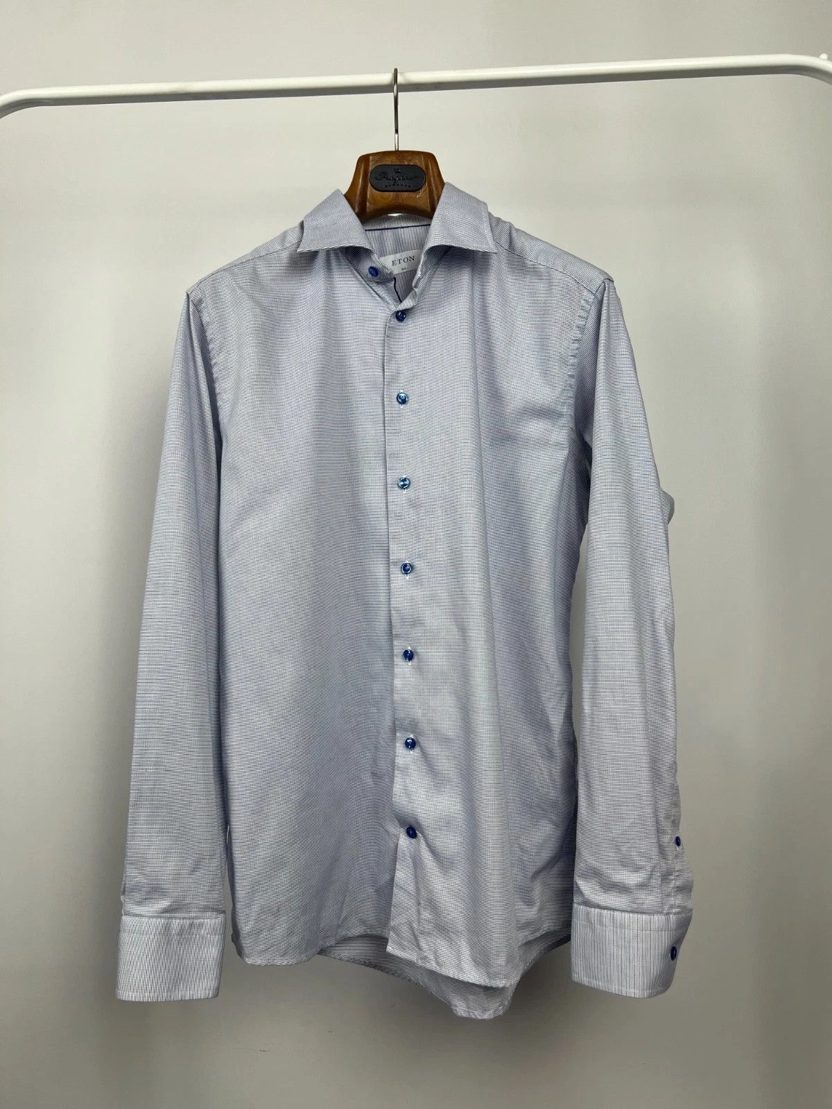 Eton Eton Men's Button Up Long Sleeve Micro Polka Dot Size US L / EU 52-54 / 3 - 1 Thumbnail