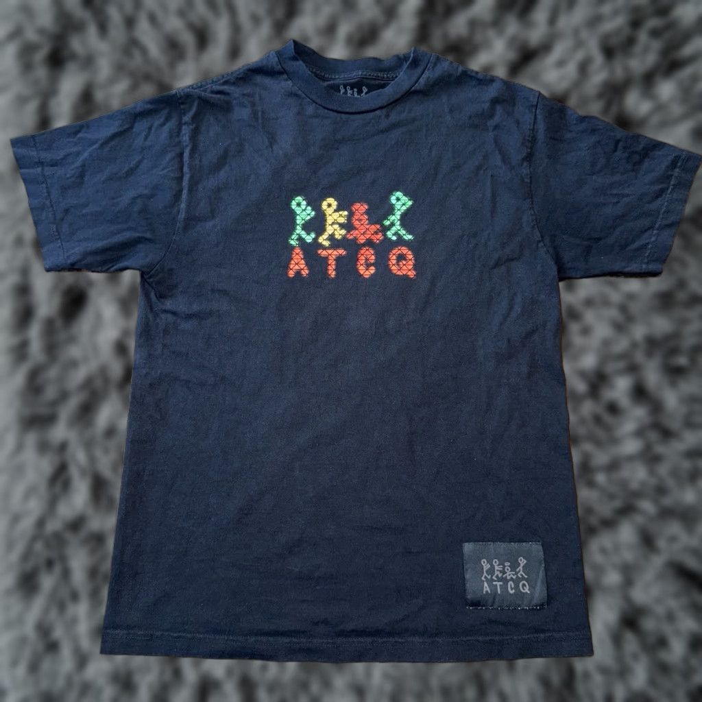 Quest A Tribe Called Quest ATCQ Hip Hop T Shirt Men’s Medium 90s Black Cotton Crew Neck Short Sleeve Solid Graphic Print Double-Sided Regular ATCQ Brand Men Size US M / EU 48-50 / 2 - 1 Thumbnail