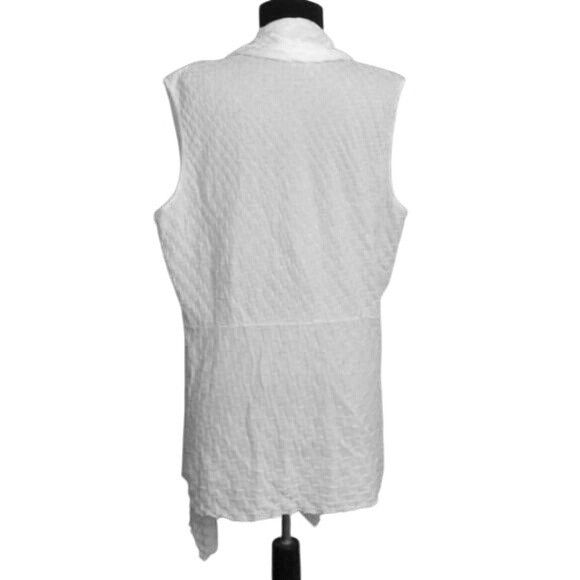 Lafayette 148 Lafayette 148 New York Size L Sleeveless Textured White Open Size L / US 10 / IT 46 - 4 Thumbnail