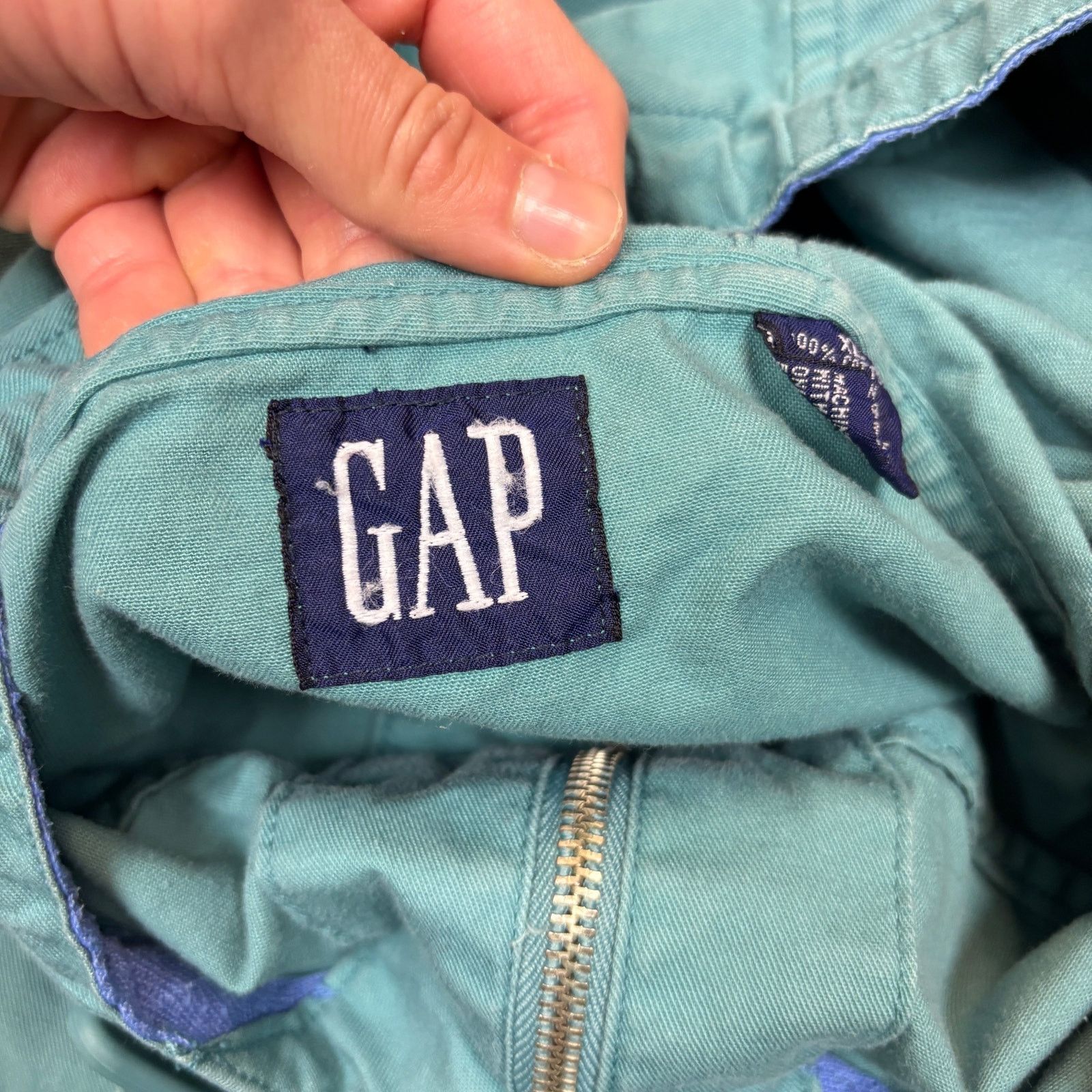 Gap × Vintage Vintage 90s Gap 7/2 Zip Hooded Anorak Windbreaker Jacket XL Size US XL / EU 56 / 4 - 4 Thumbnail
