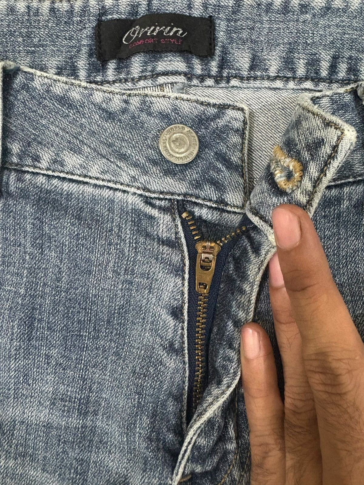 Other Vintage Japanese Oririn Faded Wash Flare Jeans Size 31" - 3 Thumbnail