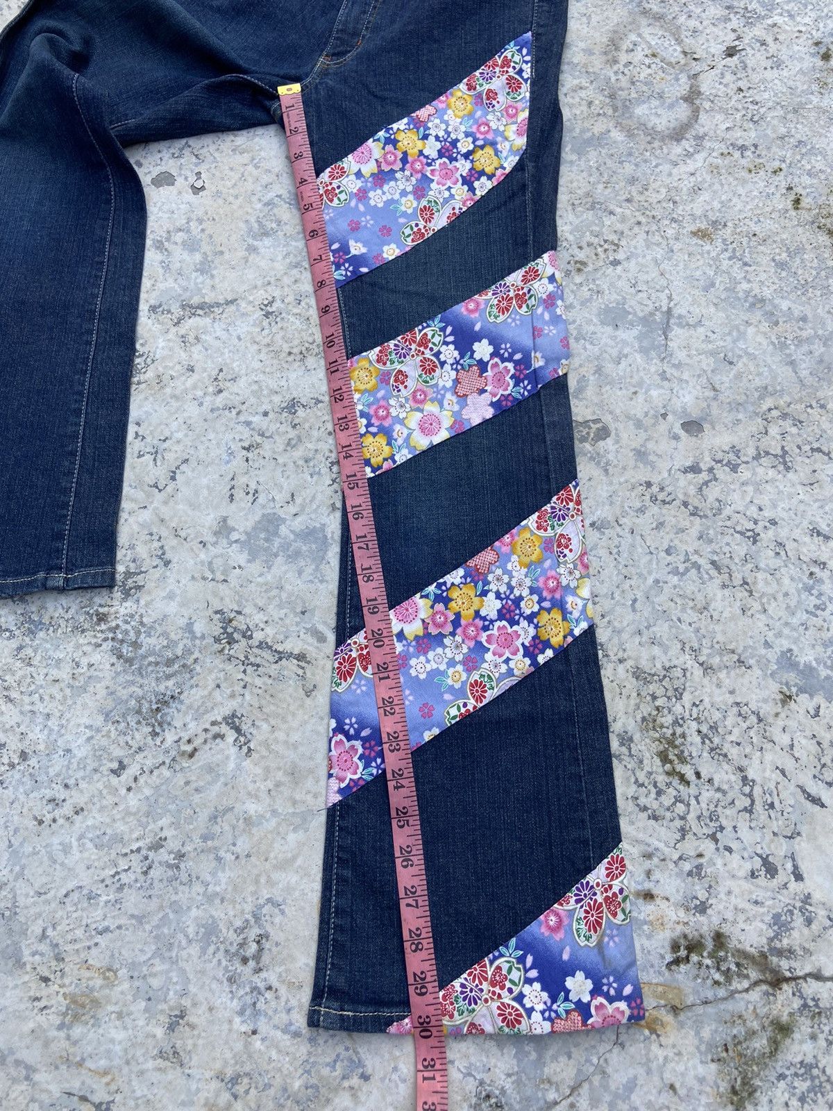 Beauty Beast × Hysteric Glamour × Japanese Brand Vtg denim flare stripe floral cross Size 27" / US 4 / IT 40 - 13 Thumbnail
