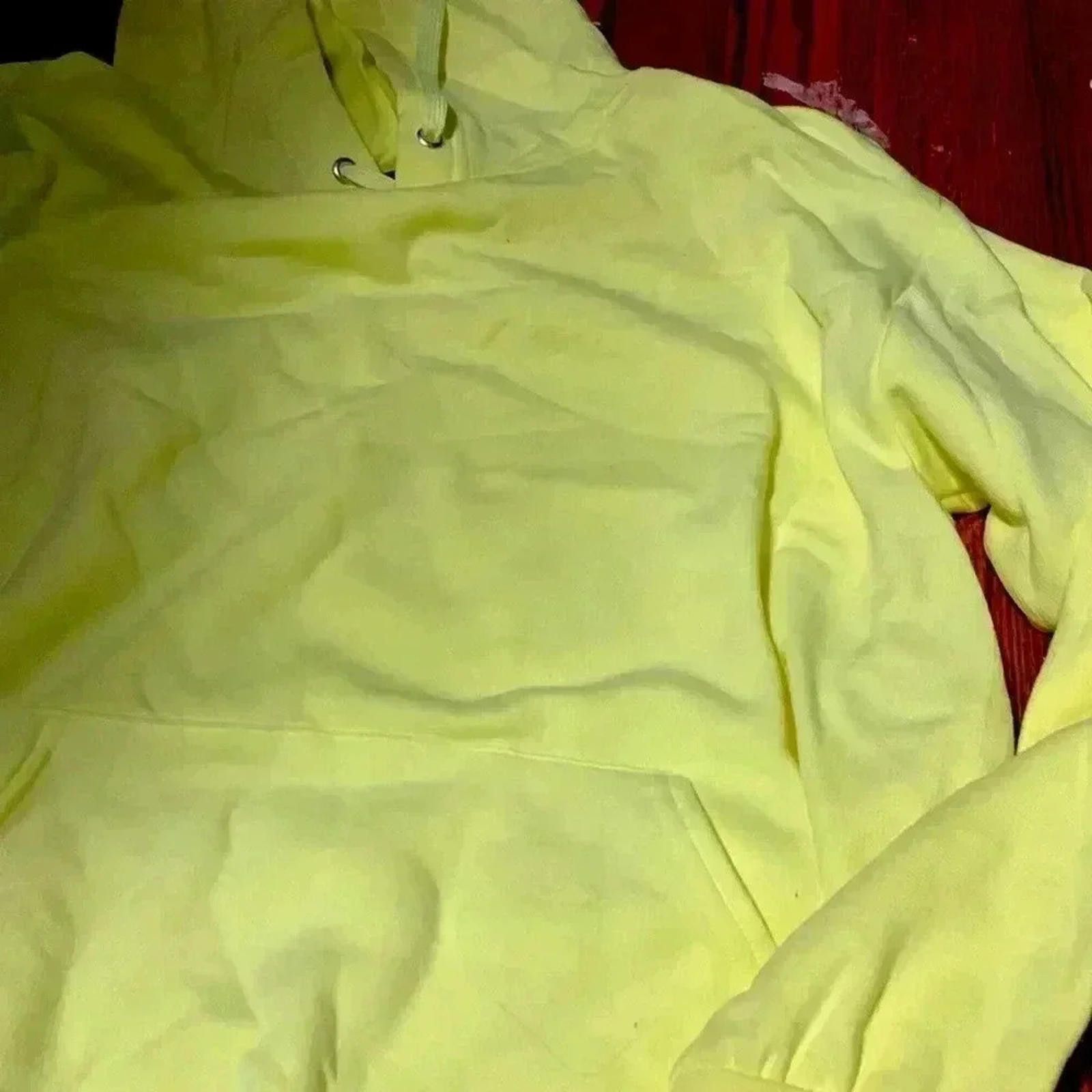 Designer Neon yellow hoodie Size S / US 4 / IT 40 - 2 Thumbnail