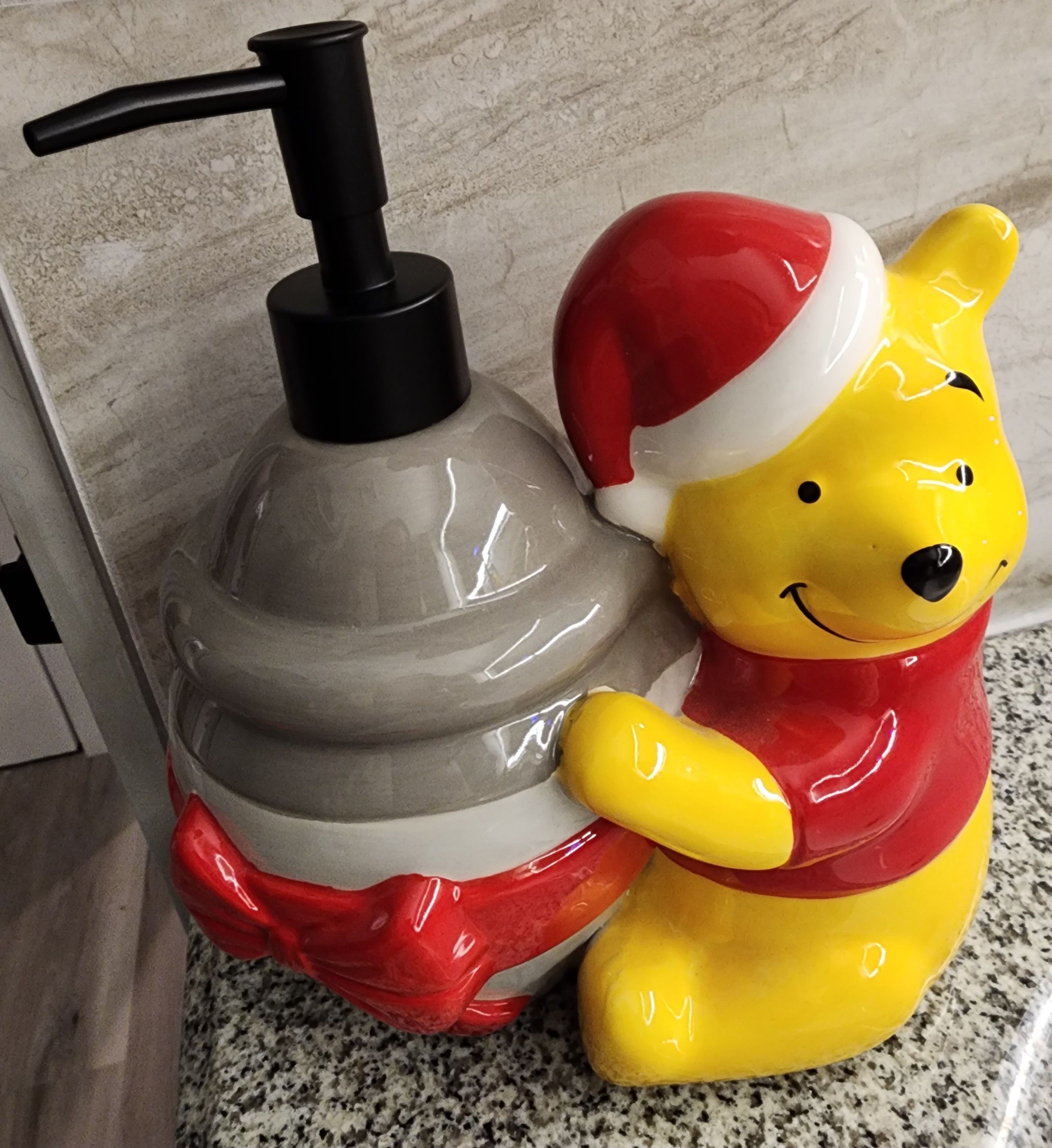 Disney NWT 9" Winnie The Pooh Santa Holiday Christmas Dispenser Size ONE SIZE - 1 Thumbnail