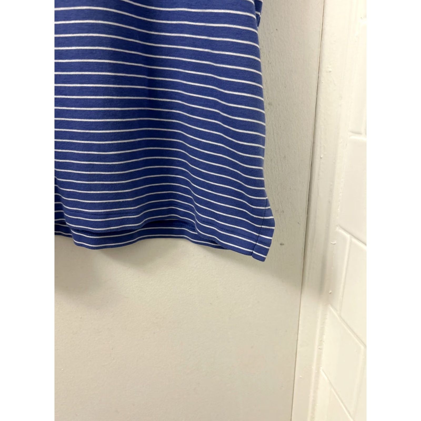 Ralph Lauren VINTAGE Polo Ralph Lauren Shirt Mens M Striped Blue White Short Sleeve Polo Classic Fit Size US M / EU 48-50 / 2 - 7 Thumbnail