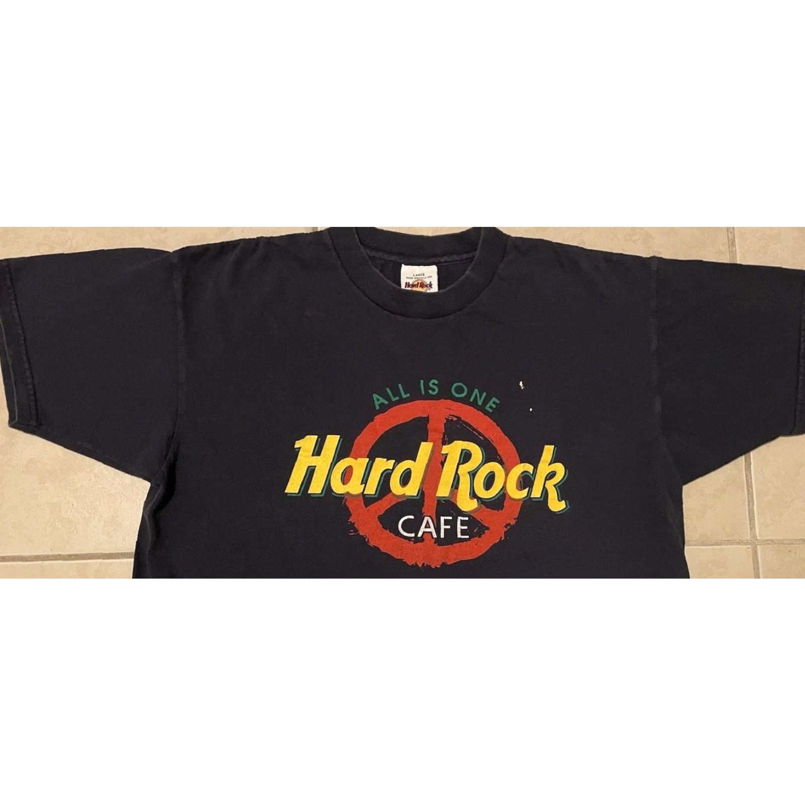 Bark VINTAGE 90s Bar T-Shirt Graphic Tee USA Hippie Peace Shirt Blue M Men's Short Sleeve All Over Print Rock Cal​ifornia Grunge Woodstock Size US M / EU 48-50 / 2 - 5 Thumbnail