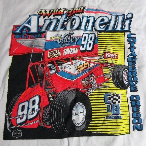 Other Vintage 90s Wild Bill Antonelli Racing Neon T-Shirt Size US L / EU 52-54 / 3 - 1 Thumbnail