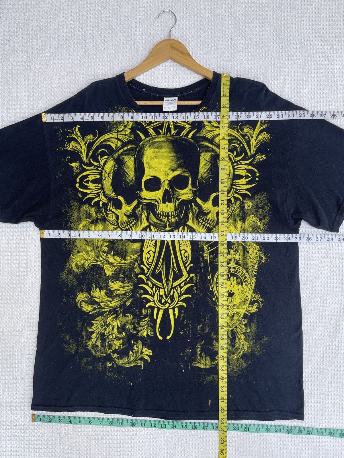 Affliction Last Drop🔥Rare🔥Vintage y2k Affliction Skulls ERD GRUNGE TEE Size US XXL / EU 58 / 5 - 11 Thumbnail