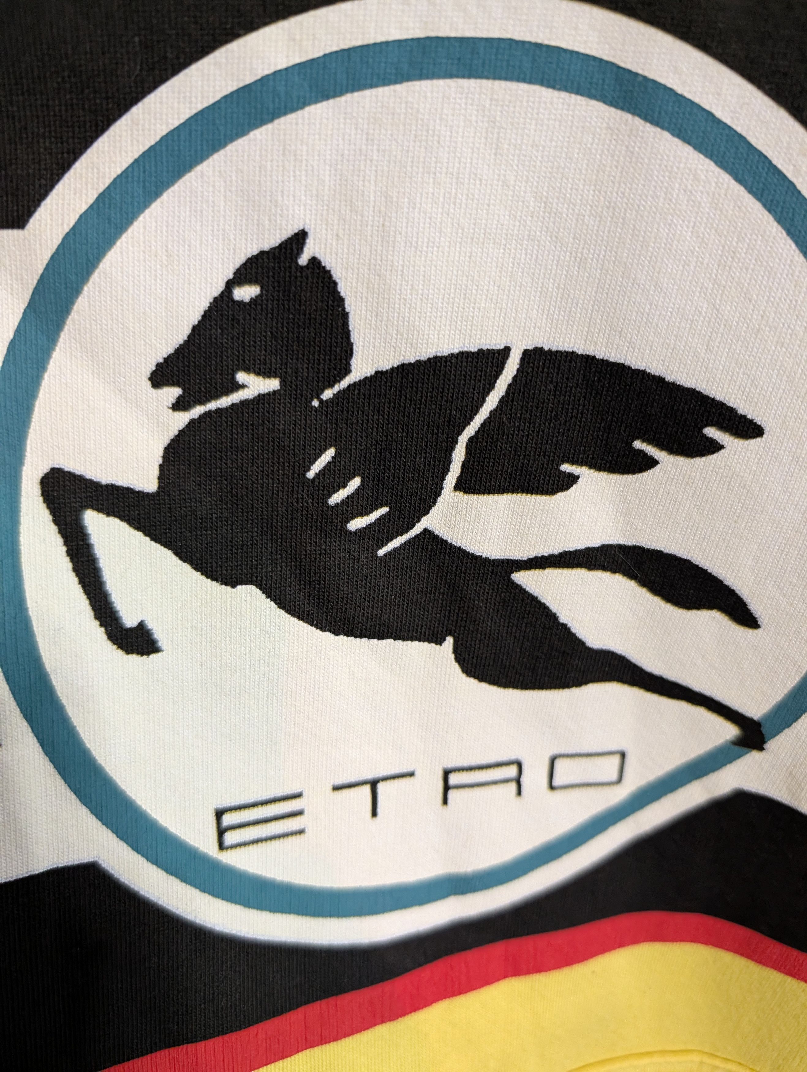 Etro Yellow Pegasus graphic vintage style hoodie NWT Small Size US S / EU 44-46 / 1 - 3 Thumbnail