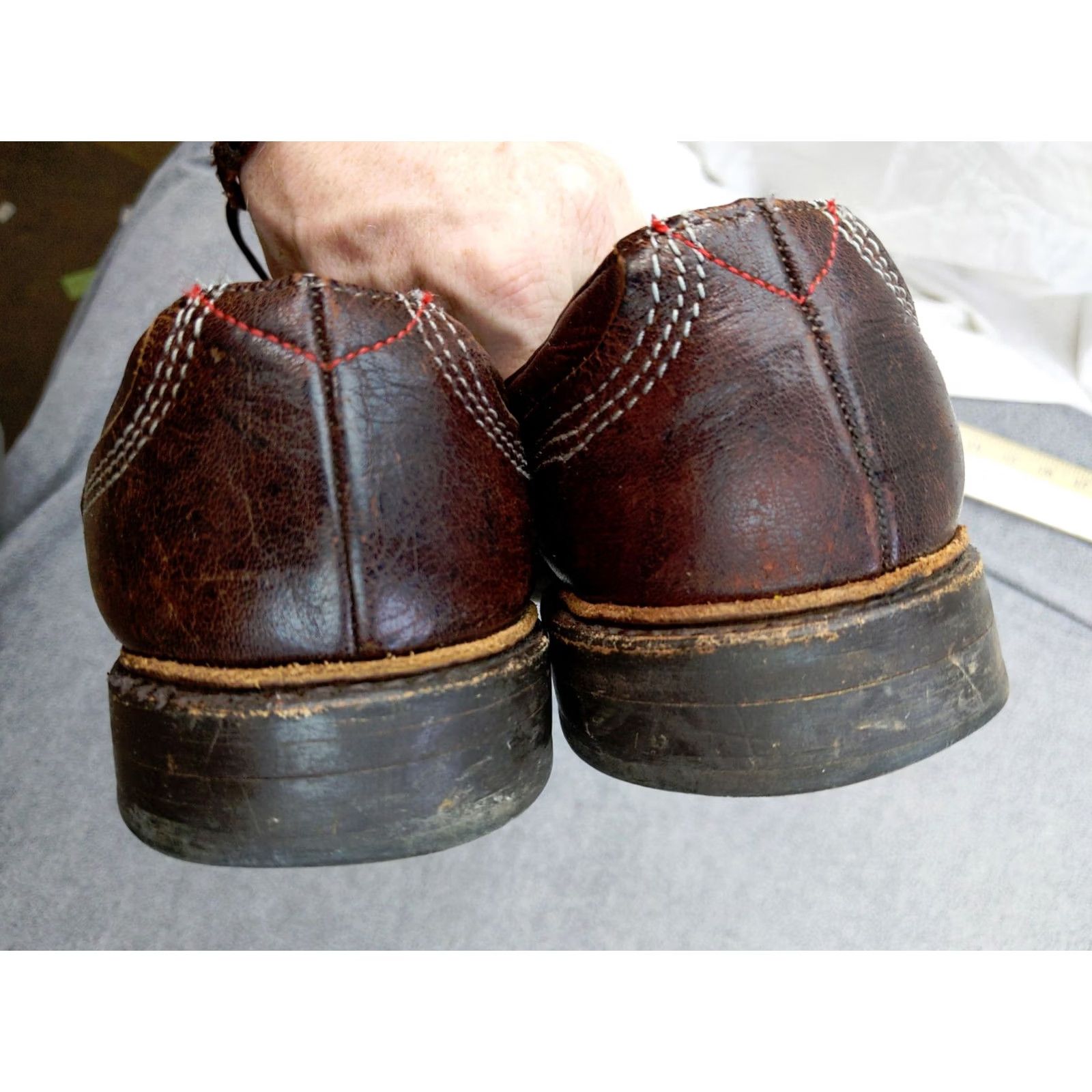 Allen Edmonds Allen Edmonds Shoes Mens 9 D Overlord Brown Leather Cap Toes Oxford Size ONE SIZE - 4 Thumbnail