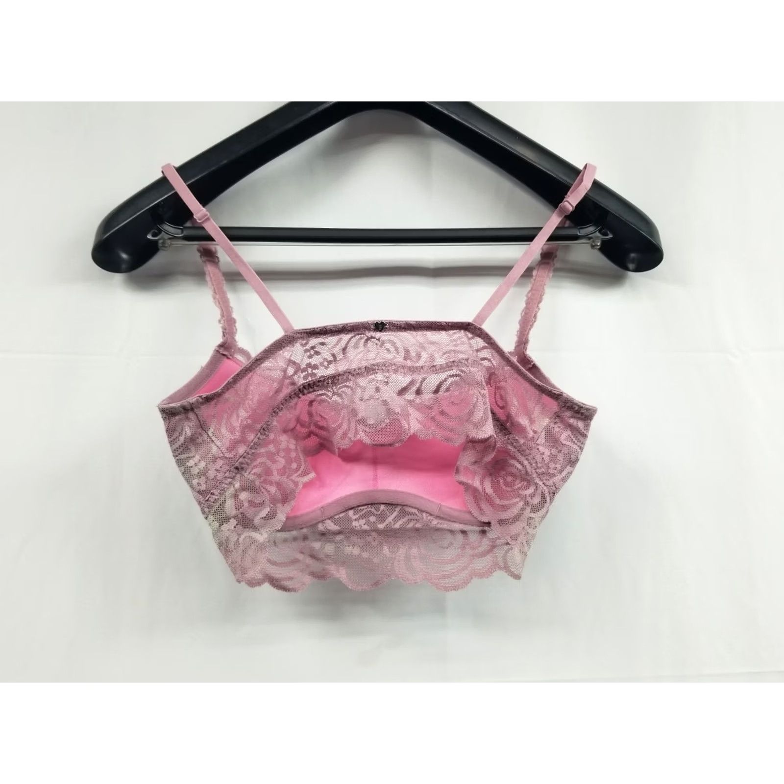 Victoria's Secret Victoria's Secret Pink Bralette Bra Underwired DD Cup S Purple Floral Boho Chic Adjustable Strap Back Closure Lightweight Vintage: No Girls Women Size ONE SIZE - 2 Thumbnail