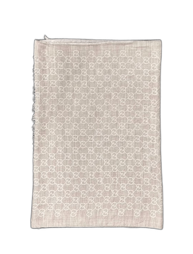 Gucci Gucci Printed Wool Scarf in Beige Color Size ONE SIZE - 1 Thumbnail