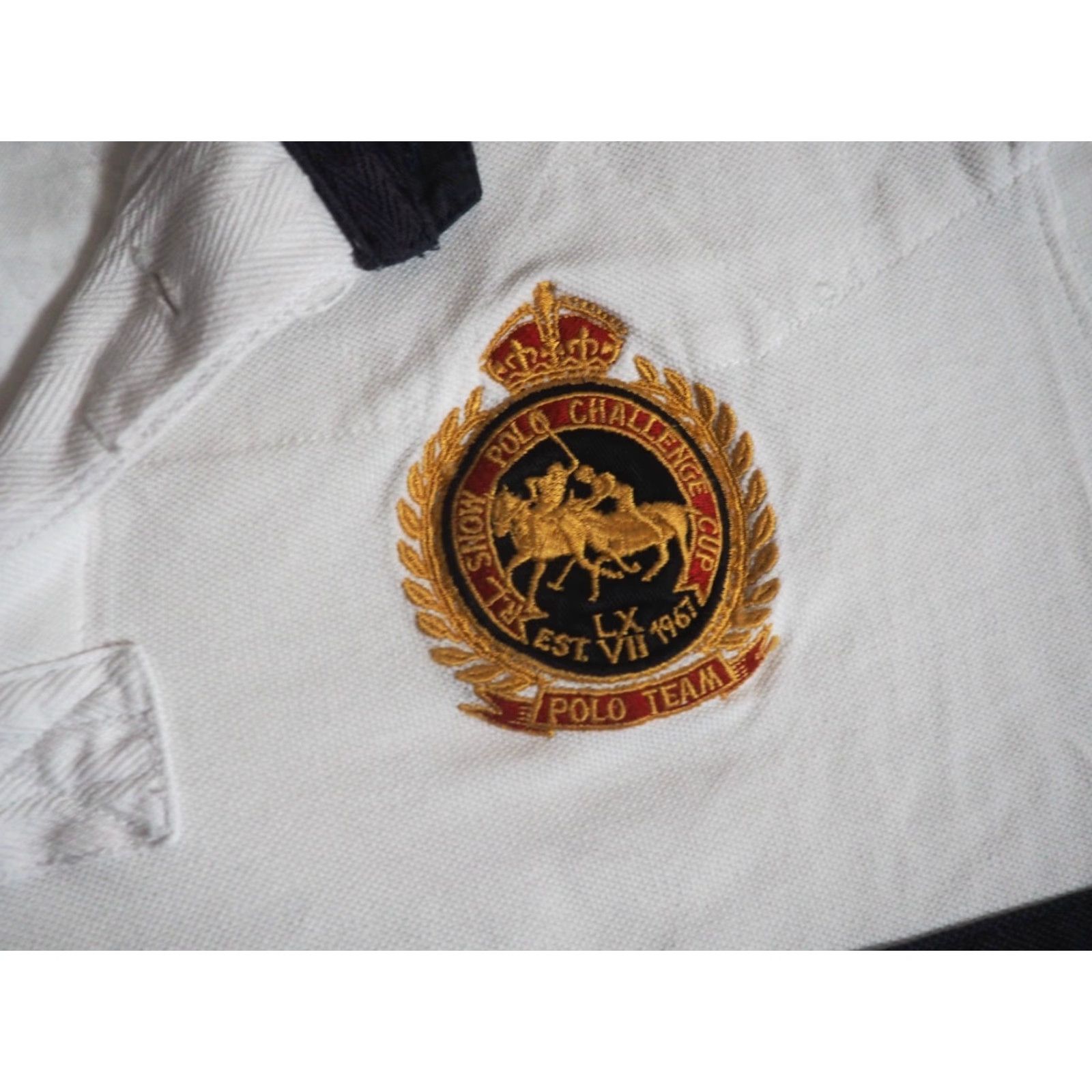 Polo Ralph Lauren VTG Polo Ralph Lauren Challenge Cup Polo Shirt Mens XL White 90s Vintage Distress Logo Cotton Button Short Sleeve Collared Polo Shirt Mens XL 90s Size US XL / EU 56 / 4 - 6 Thumbnail