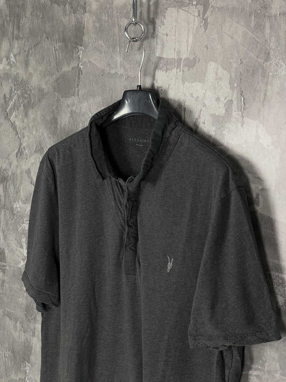 Allsaints × Vintage Allsaints Luxury Basic Logo Polo T-Shirt Size US XL / EU 56 / 4 - 6 Thumbnail
