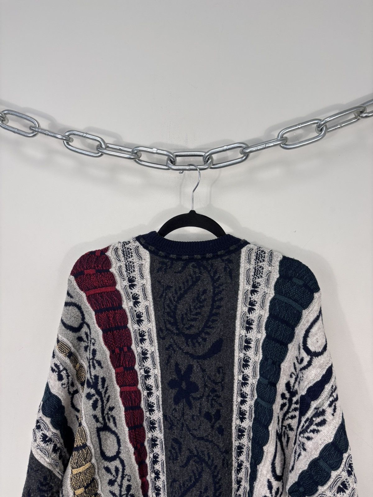 Carlo Colucci Carlo Colucci Vintage 3D Textured Knit Wool Blend Sweater Size US XL / EU 56 / 4 - 11 Thumbnail