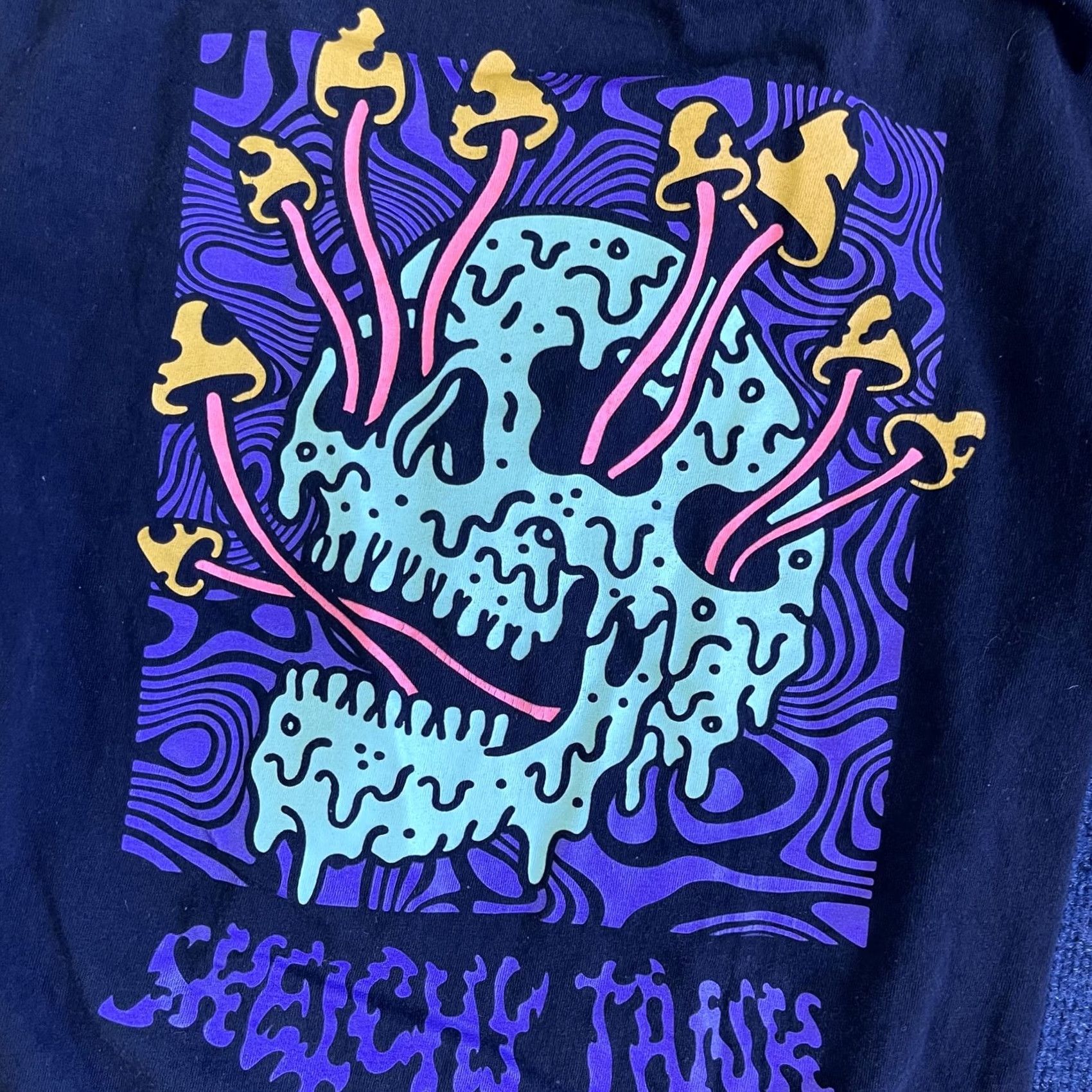 Vintage Lurking Class by Sketchy Tank Shirt Mens Medium Black Skull Mushroom Tee T-Shirt Size US M / EU 48-50 / 2 - 4 Thumbnail