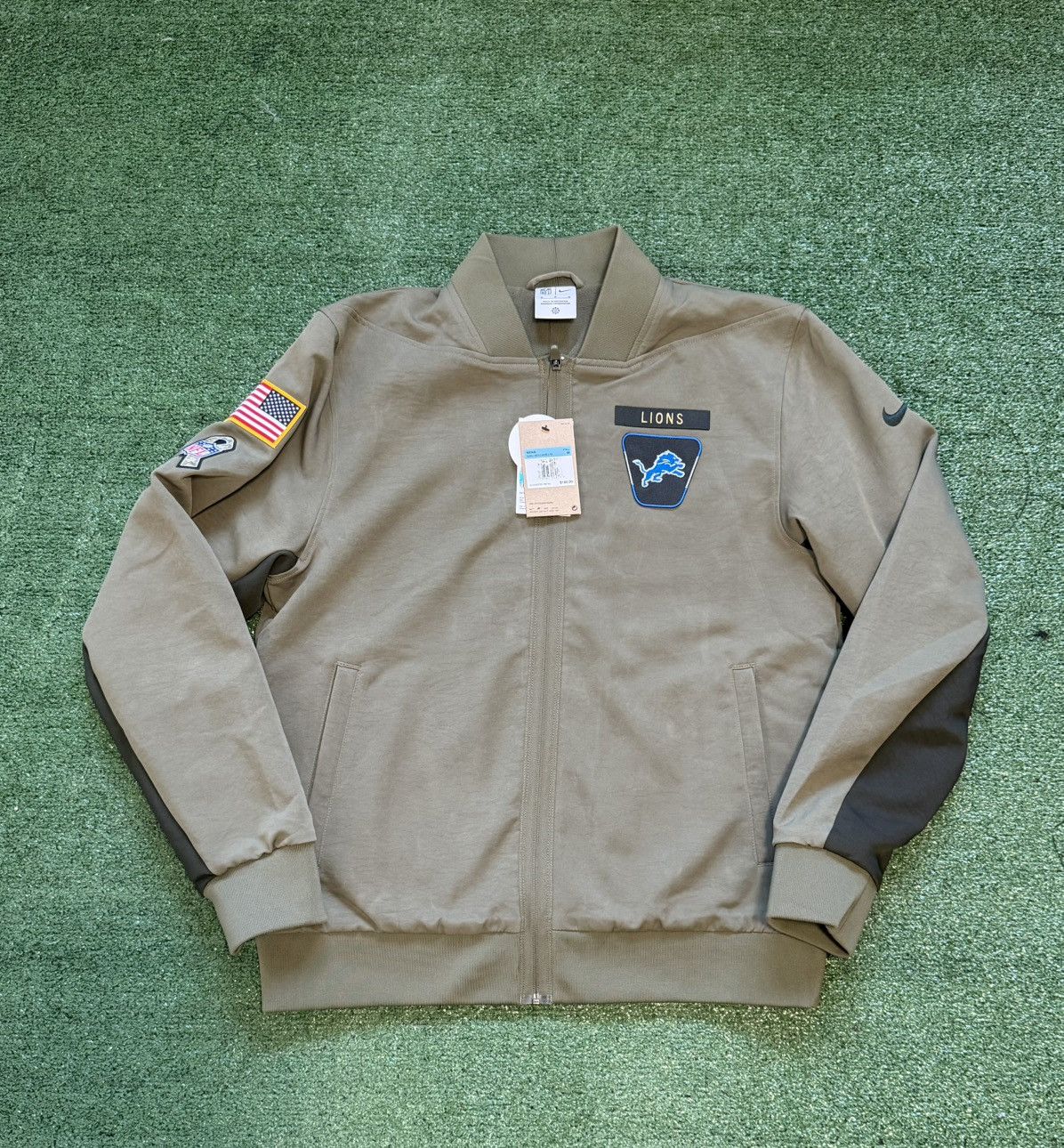 Nike Detroit Lions Nike NFL Salute to Service Full Zip Bomber Size US M / EU 48-50 / 2 - 1 Thumbnail