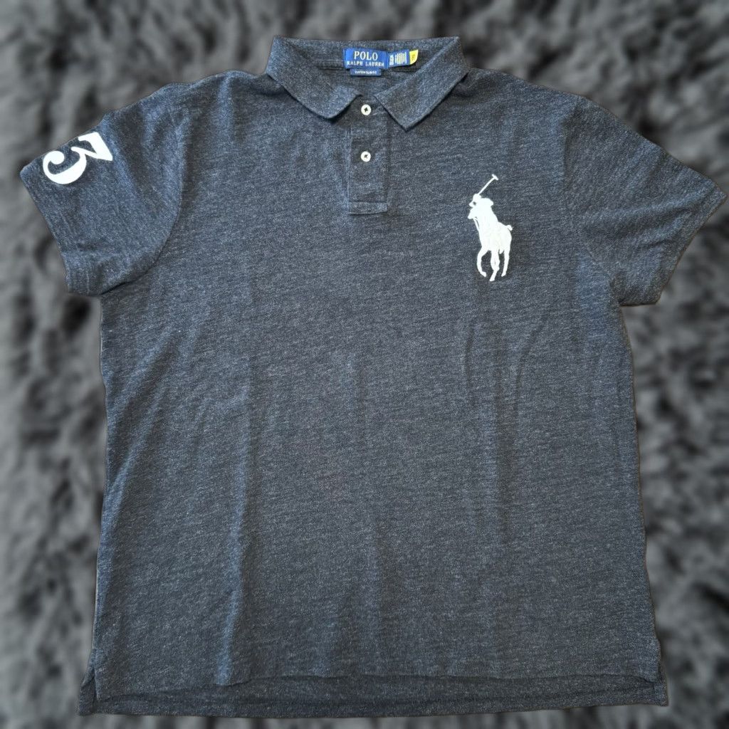 Ralph Lauren VINTAGE Polo Ralph Lauren Shirt Mens Black Custom Slim Fit #3 Embroidered Polo Ralph Lauren Shirt Slim Fit Mens Black Embroidered Size US XL / EU 56 / 4 - 1 Thumbnail