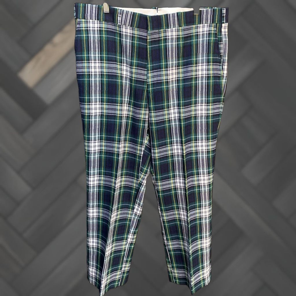 Vintage vintage plaid pants polyester worsted wool size 38 made in USA RN 31299 Size US 37 - 1 Thumbnail