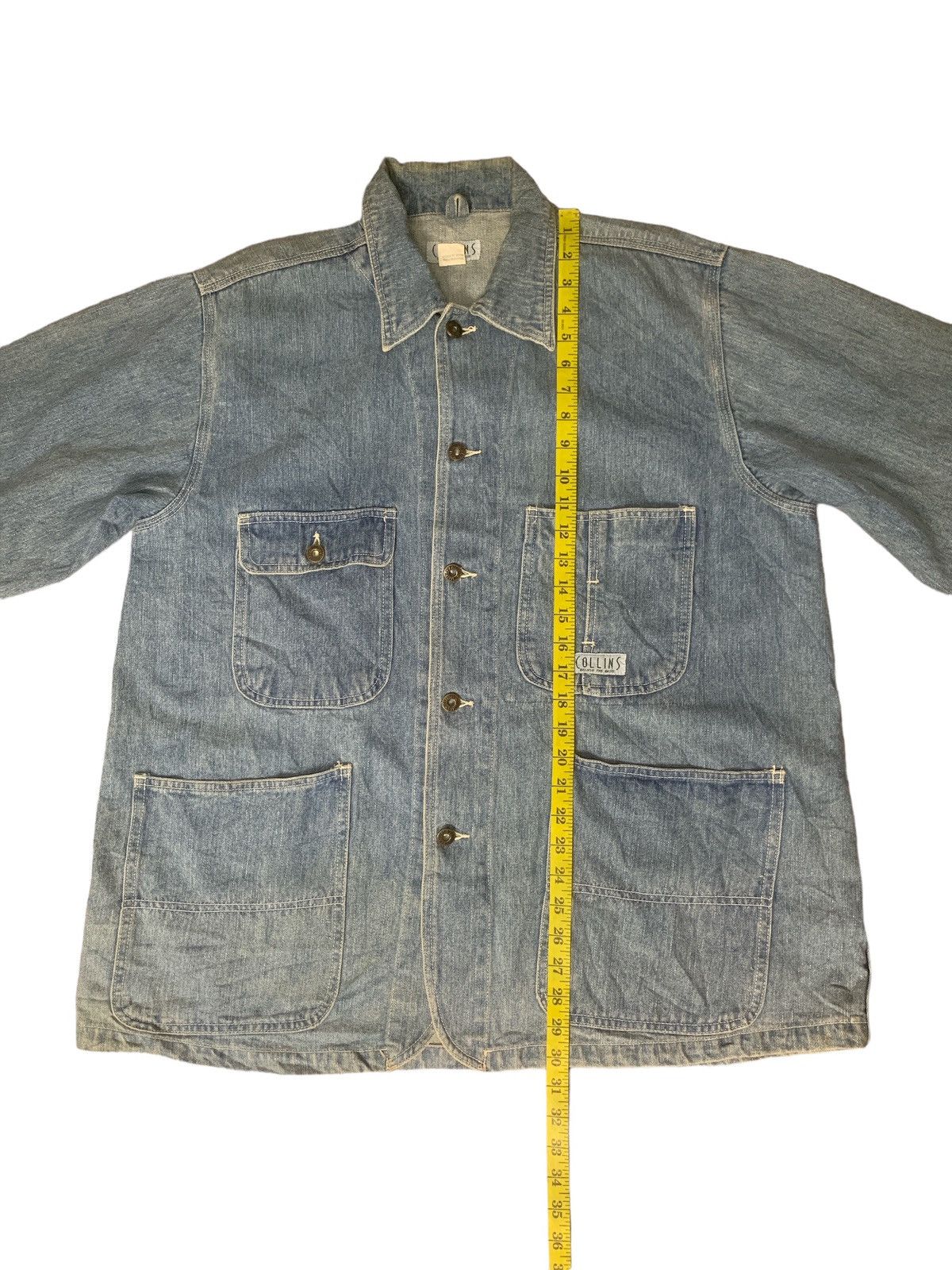 Vintage Rare Design Vintage Collins Chore Denim Jackets Size US L / EU 52-54 / 3 - 12 Thumbnail