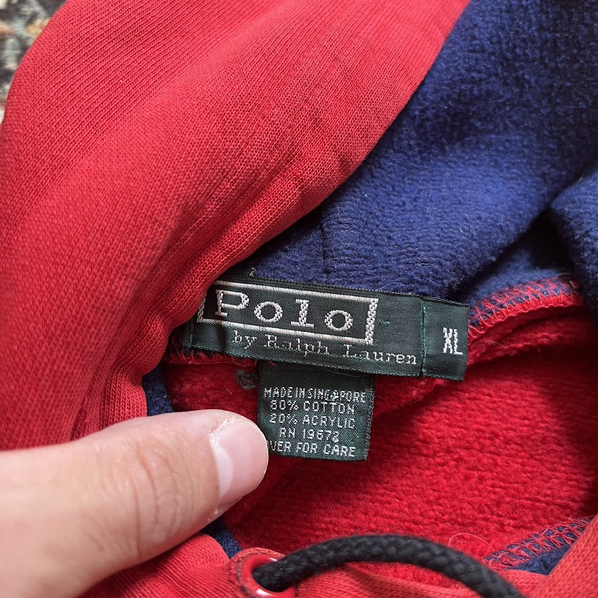 Polo Ralph Lauren Vintage Polo Ralph Lauren RPL 91-XL Large Hoodie Sweatshirt Size US L / EU 52-54 / 3 - 3 Thumbnail