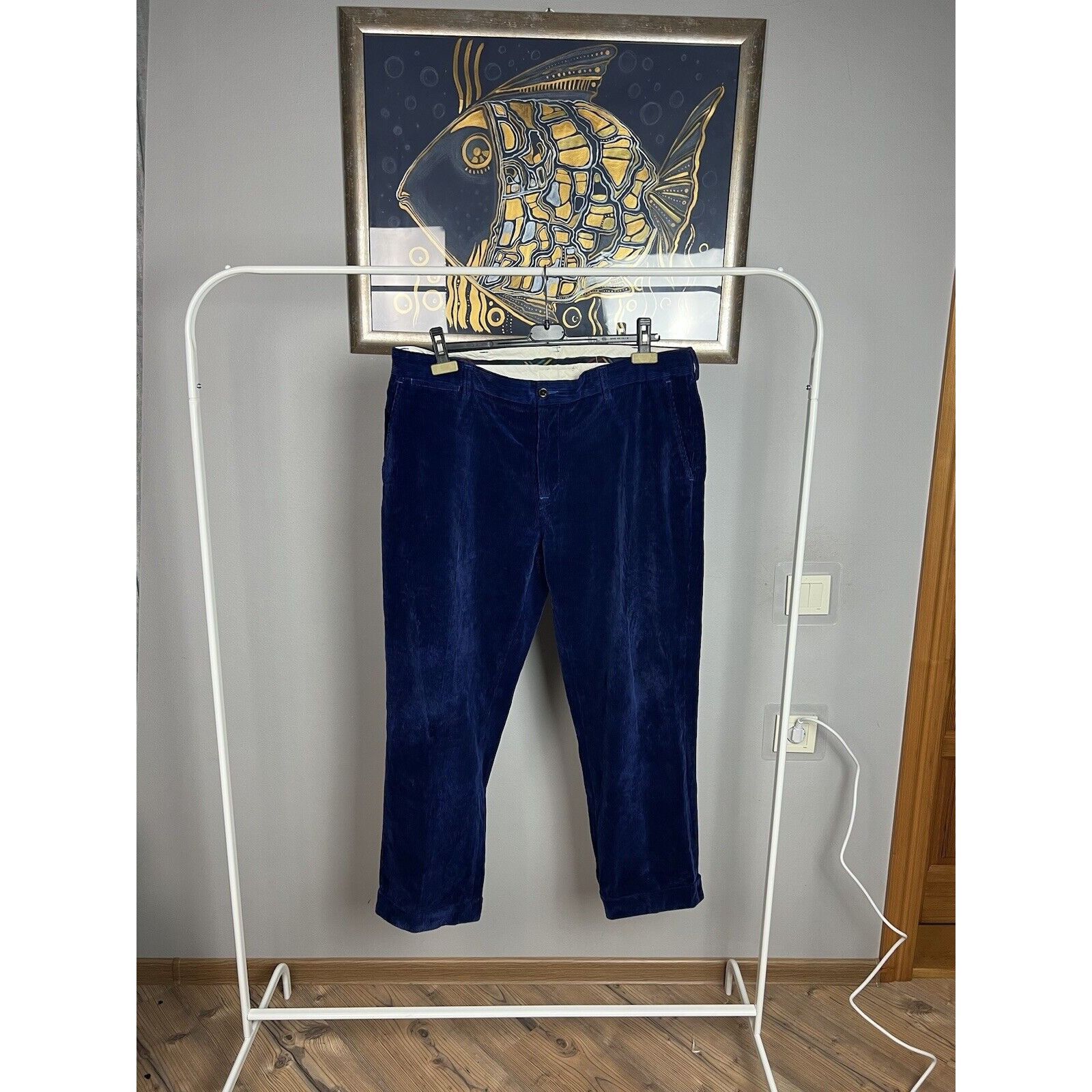 Polo Ralph Lauren Polo Ralph Lauren VTG Royal Blue Corduroy Straight Chino Pan Size US 38 / EU 54 - 2 Thumbnail
