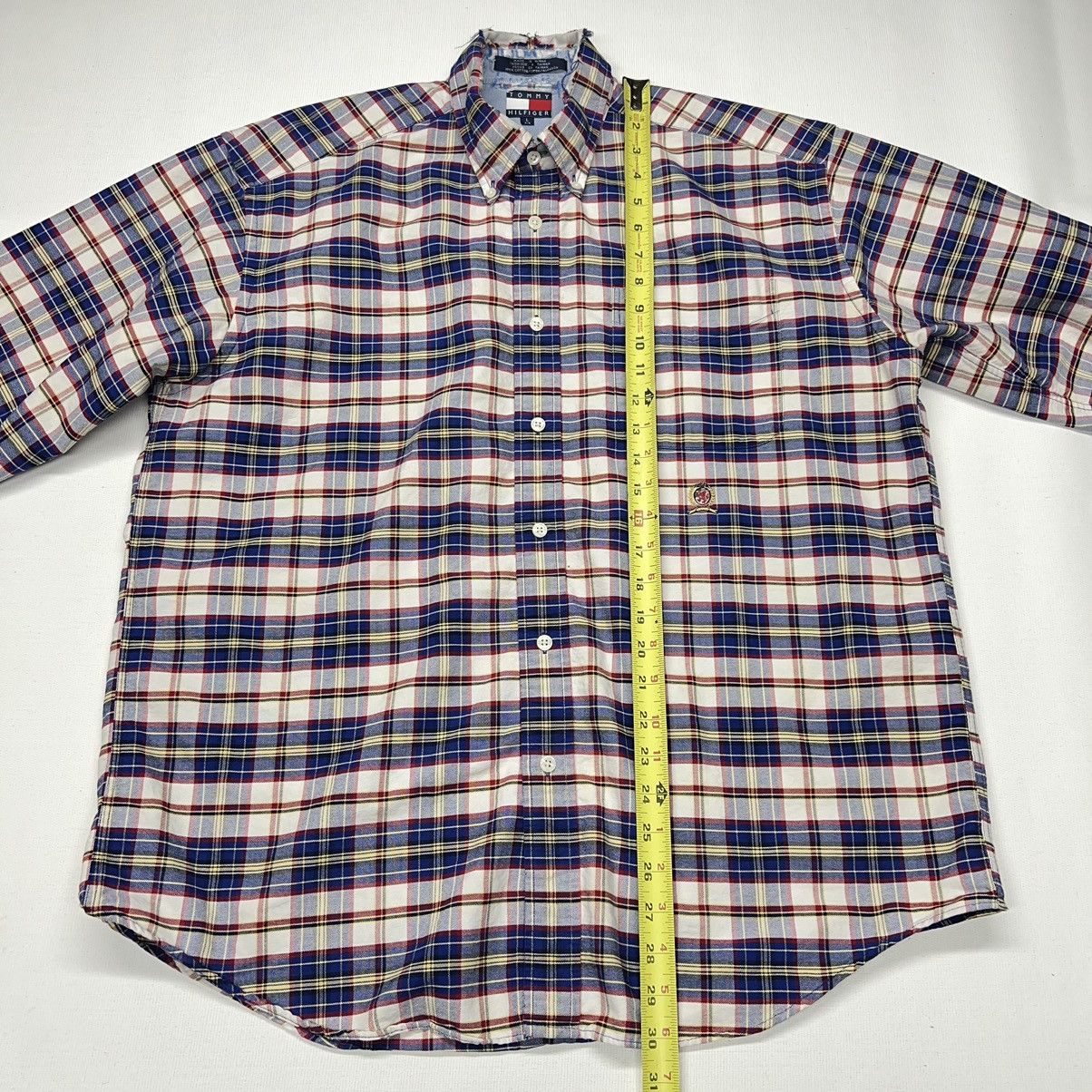 Tommy Hilfiger × Vintage VTG Tommy Hilfiger Shirt Plaid Button Down Long Sleeve Size US L / EU 52-54 / 3 - 20 Thumbnail