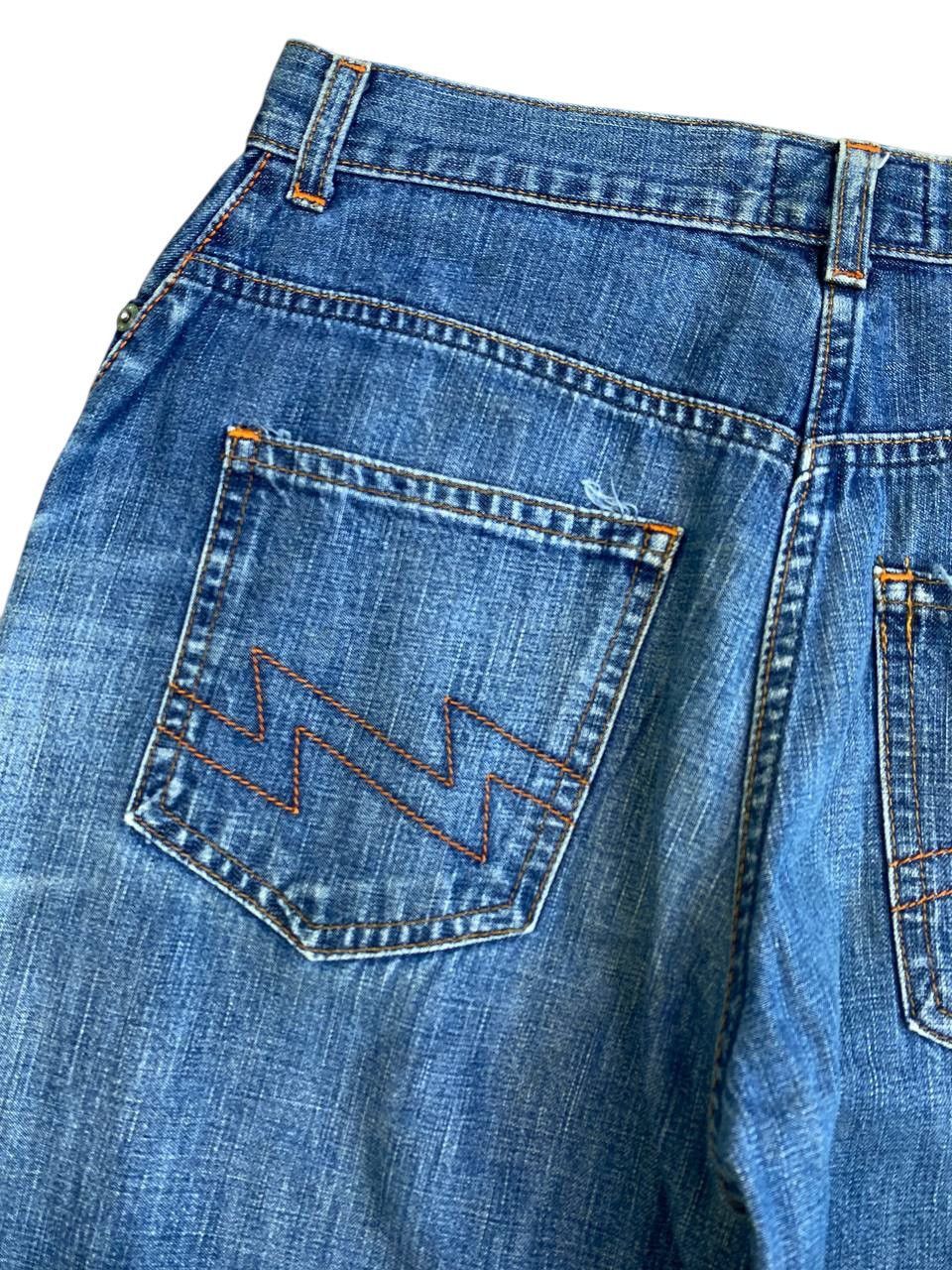 Walter Van Beirendonck W&LT Anatomical Curved Seam Slim Fit Washed Denim Size US 27 - 8 Thumbnail
