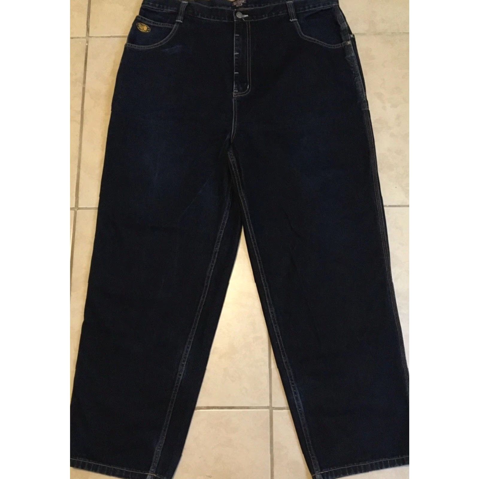 Vintage VINTAGE Wu Wear 90s Denim Jeans Baggy 40/31 Blue Hip Hop NYC Rap Distressed Relaxed Men's Jeans Size US 40 / EU 56 - 2 Thumbnail